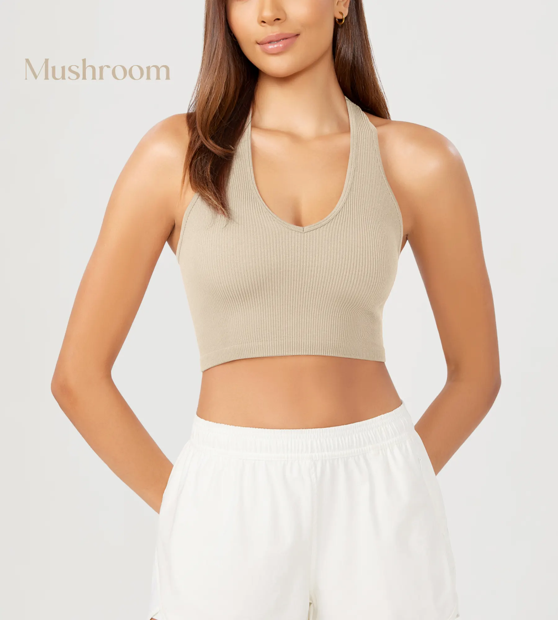 ODODOS 3-Pack Seamless Racerback Crop Tank Tops - Image 22