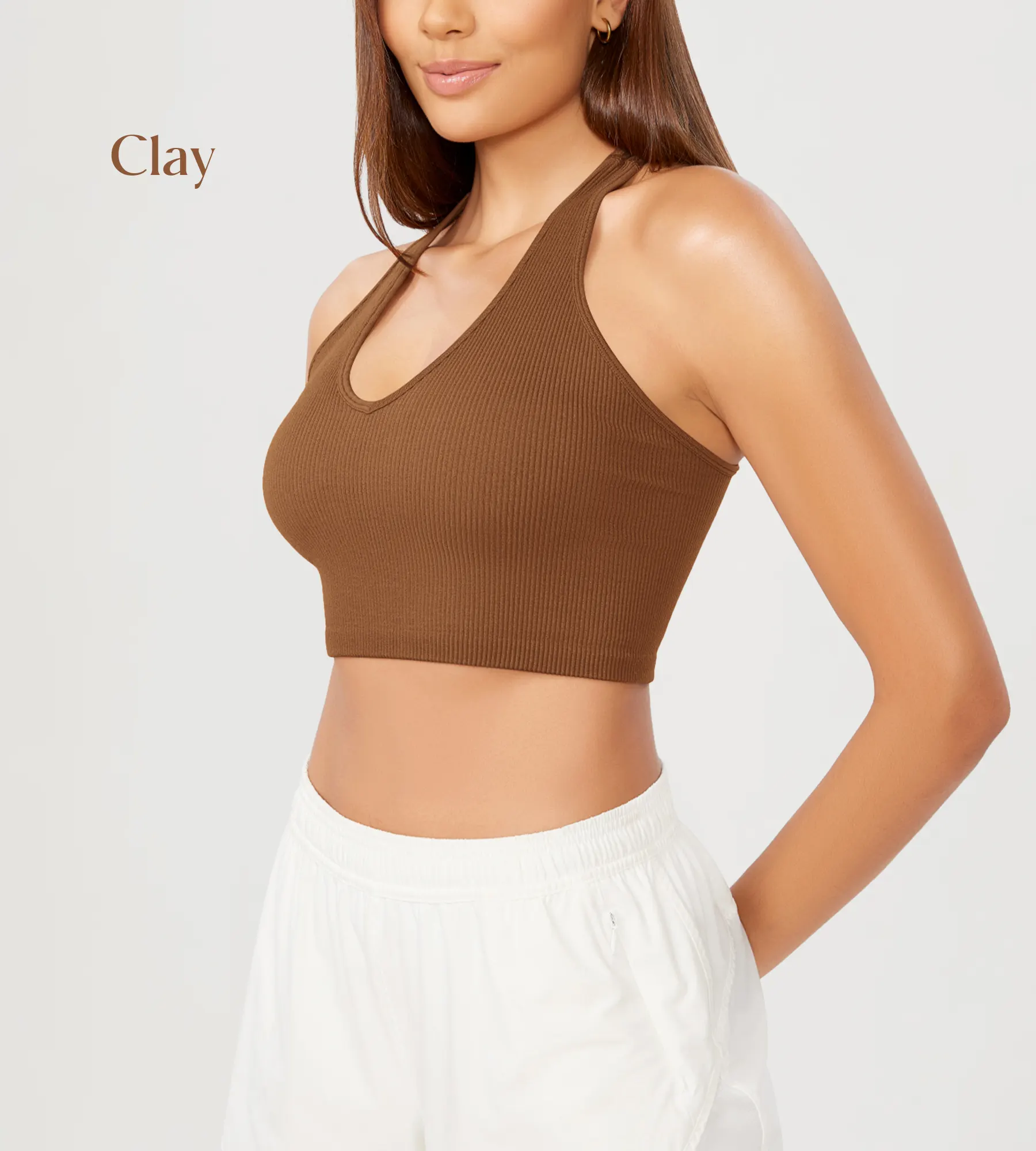 ODODOS 3-Pack Seamless Racerback Crop Tank Tops - Image 23