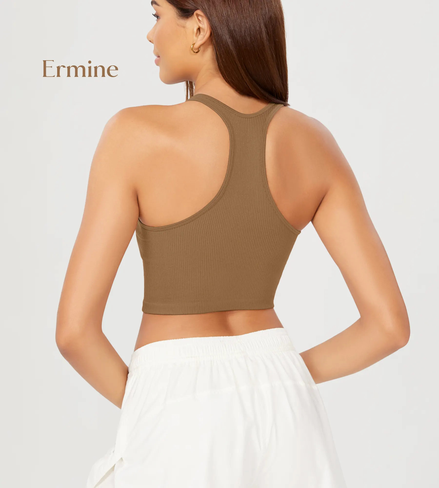 ODODOS 3-Pack Seamless Racerback Crop Tank Tops - Image 39