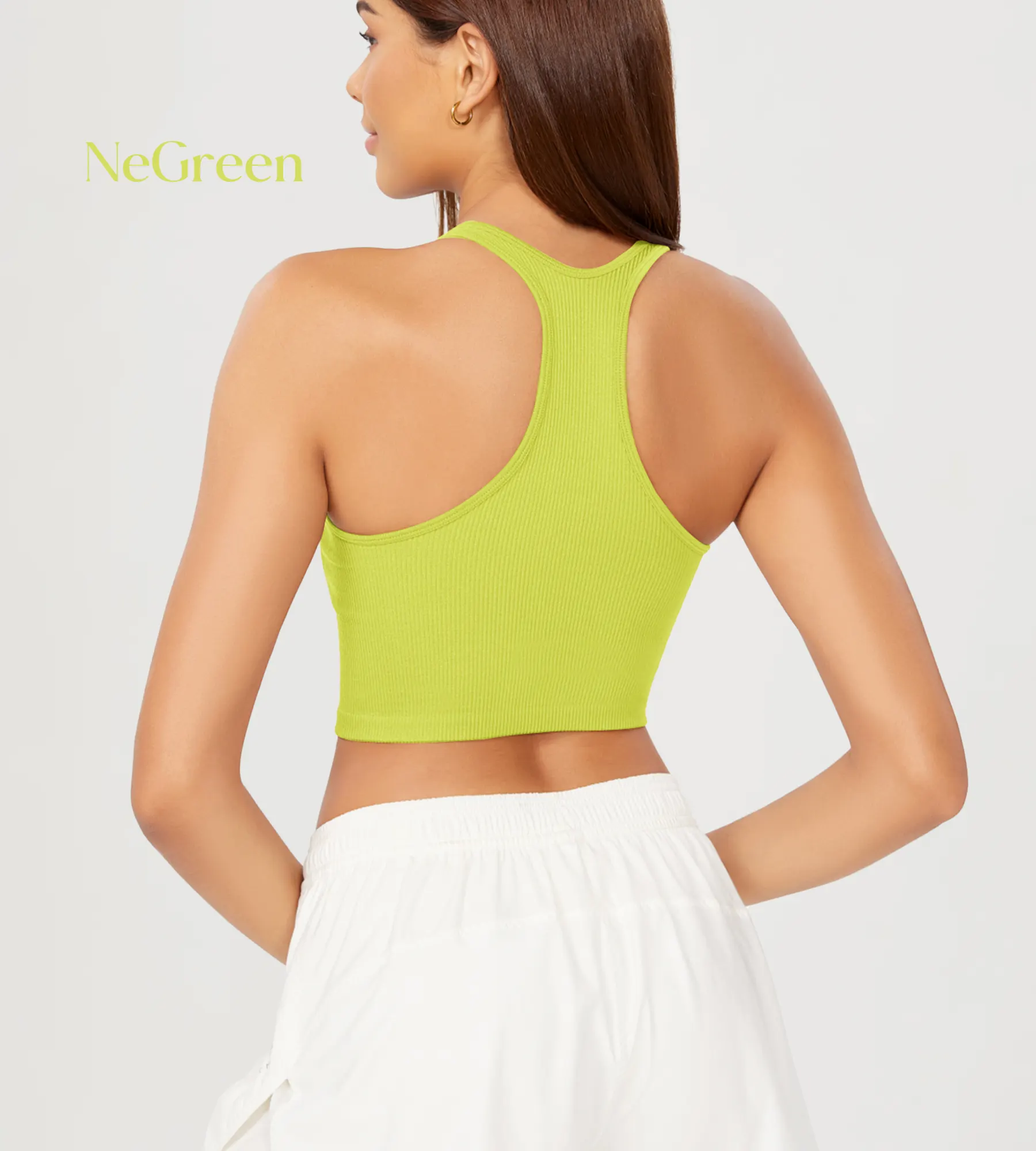 ODODOS 3-Pack Seamless Racerback Crop Tank Tops - Image 49