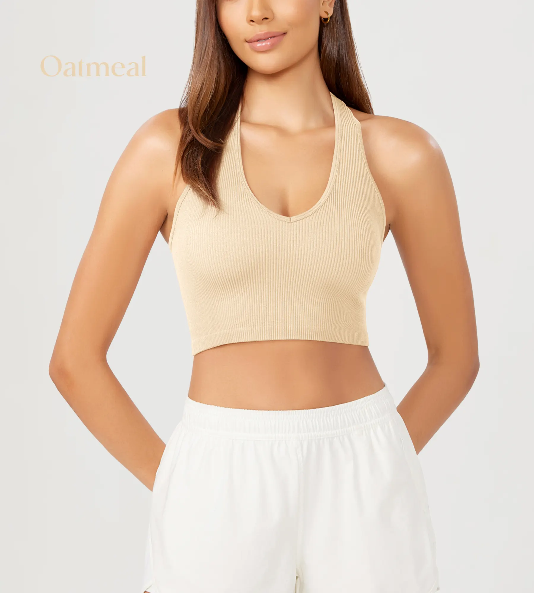 ODODOS 3-Pack Seamless Racerback Crop Tank Tops - Image 52