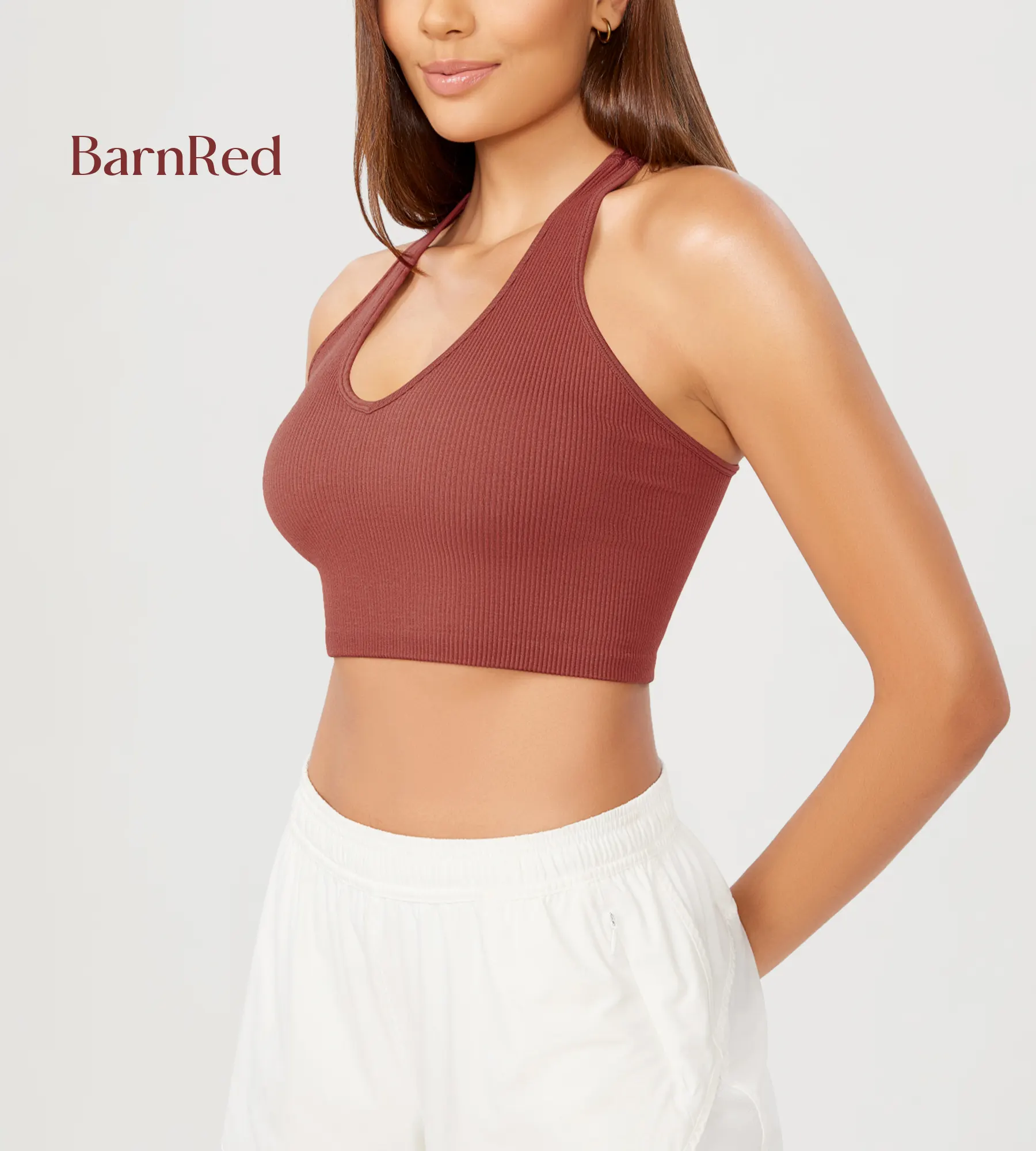 ODODOS 3-Pack Seamless Racerback Crop Tank Tops - Image 53
