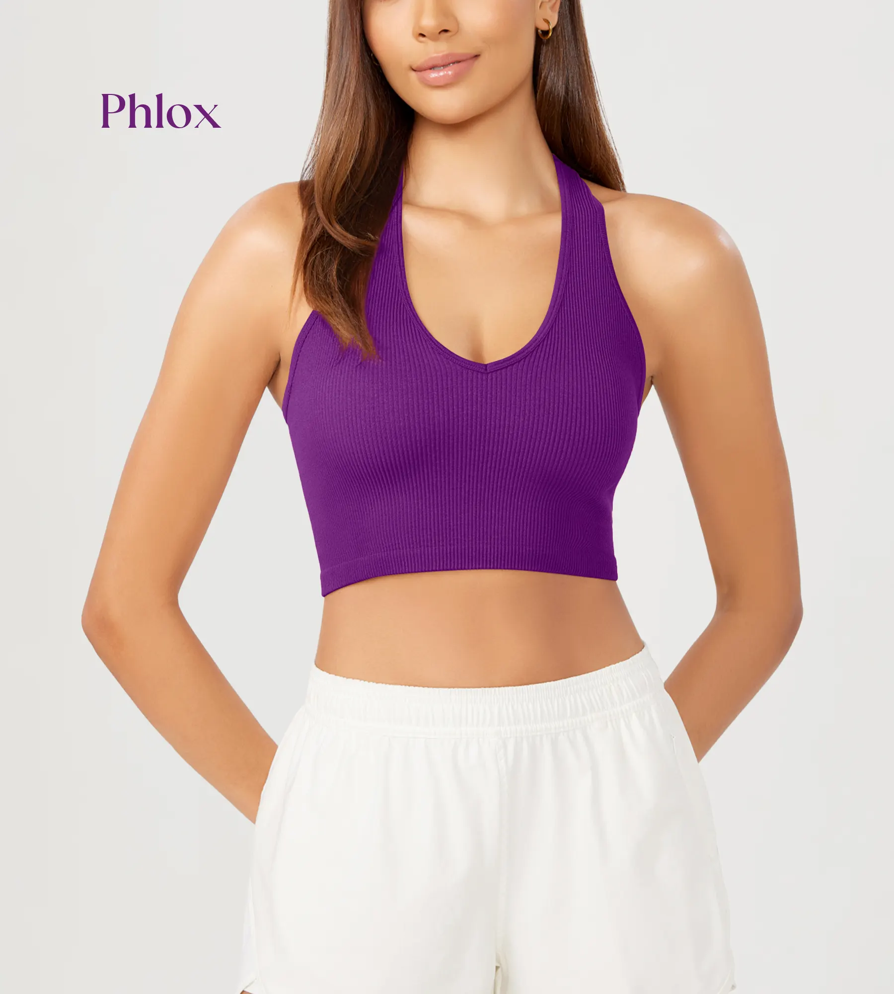 ODODOS 3-Pack Seamless Racerback Crop Tank Tops - Image 57