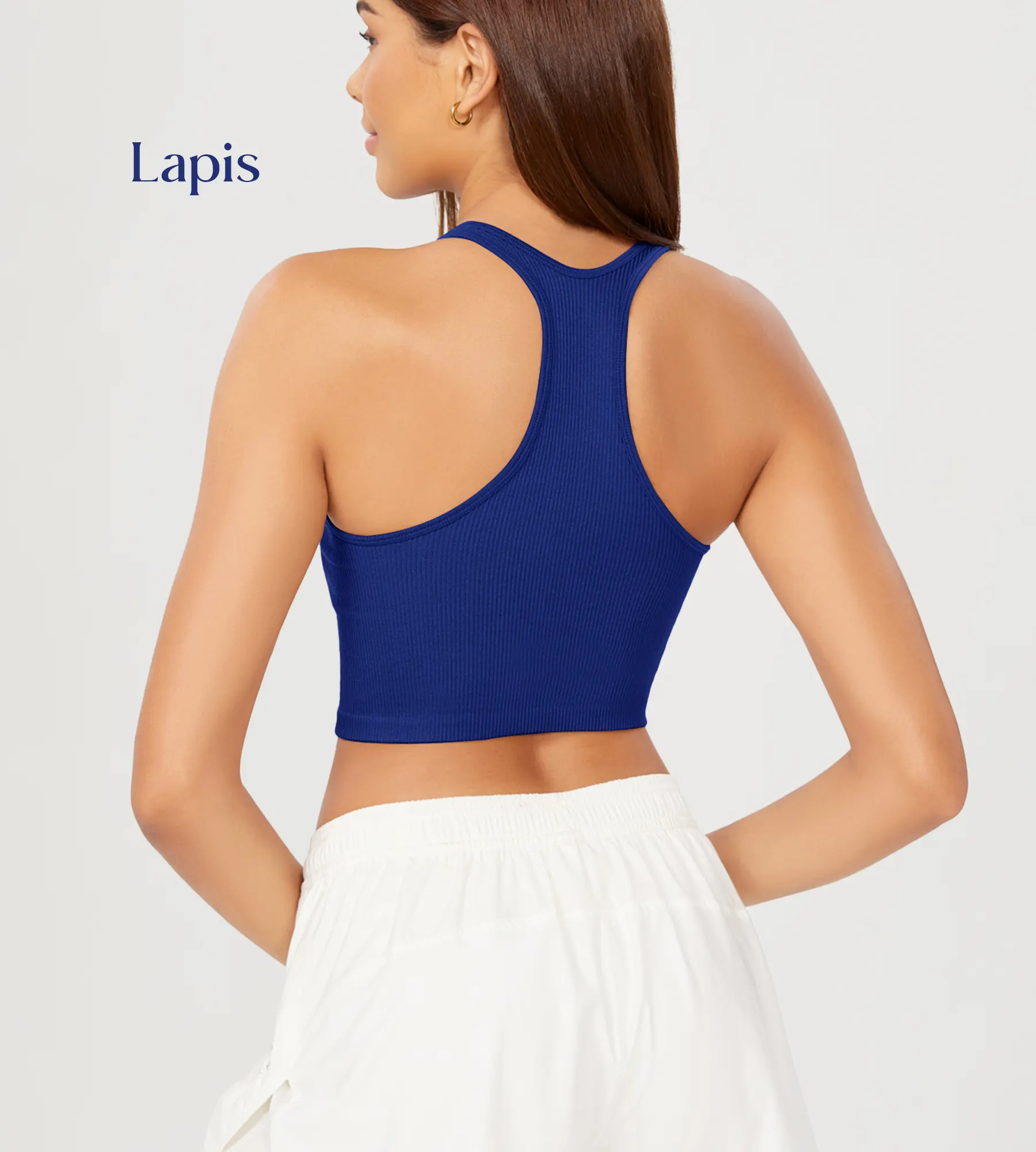 ODODOS 3-Pack Seamless Racerback Crop Tank Tops - Image 59