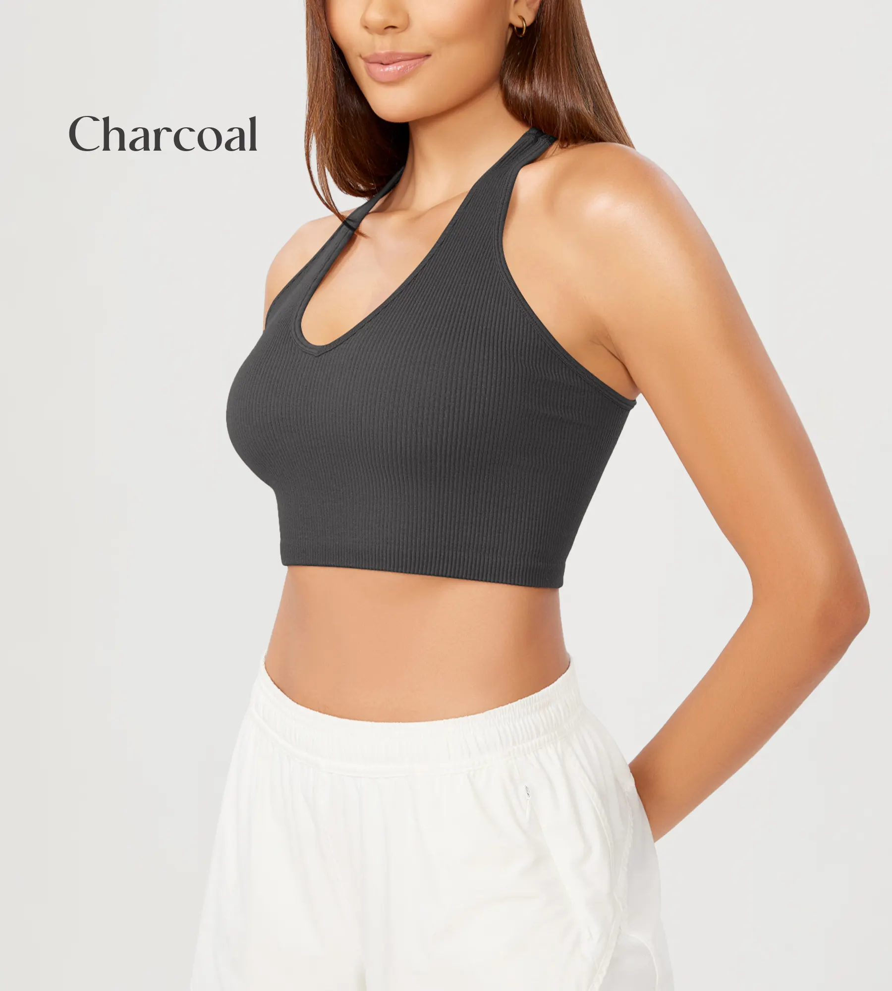 ODODOS 3-Pack Seamless Racerback Crop Tank Tops - Image 68