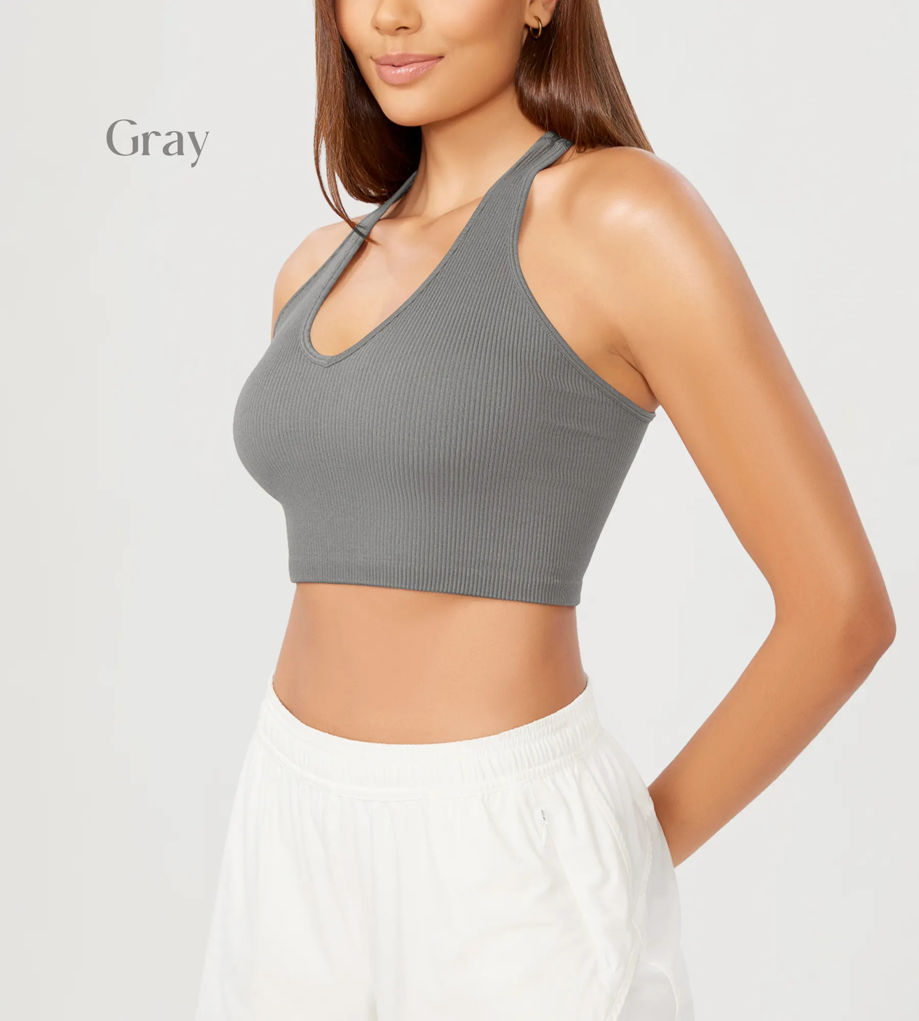 ODODOS 3-Pack Seamless Racerback Crop Tank Tops - Image 73