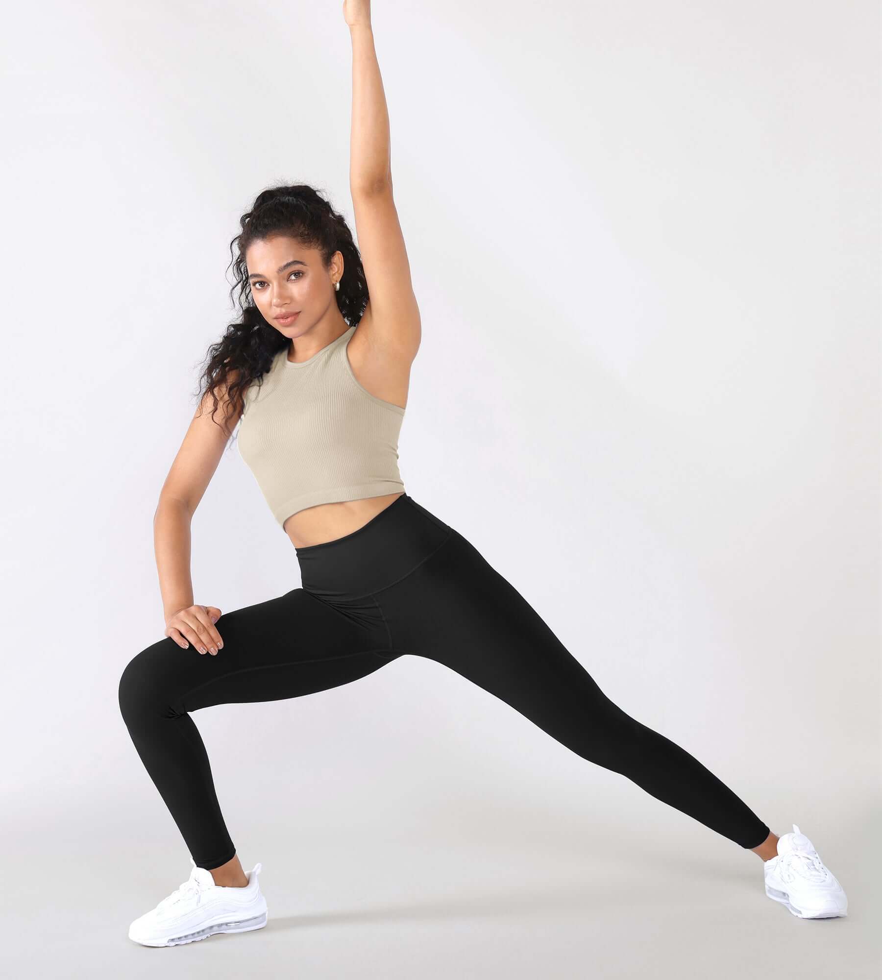 3-Pack Seamless Ribbed High Neck Cropped Tank Tops - Image 25