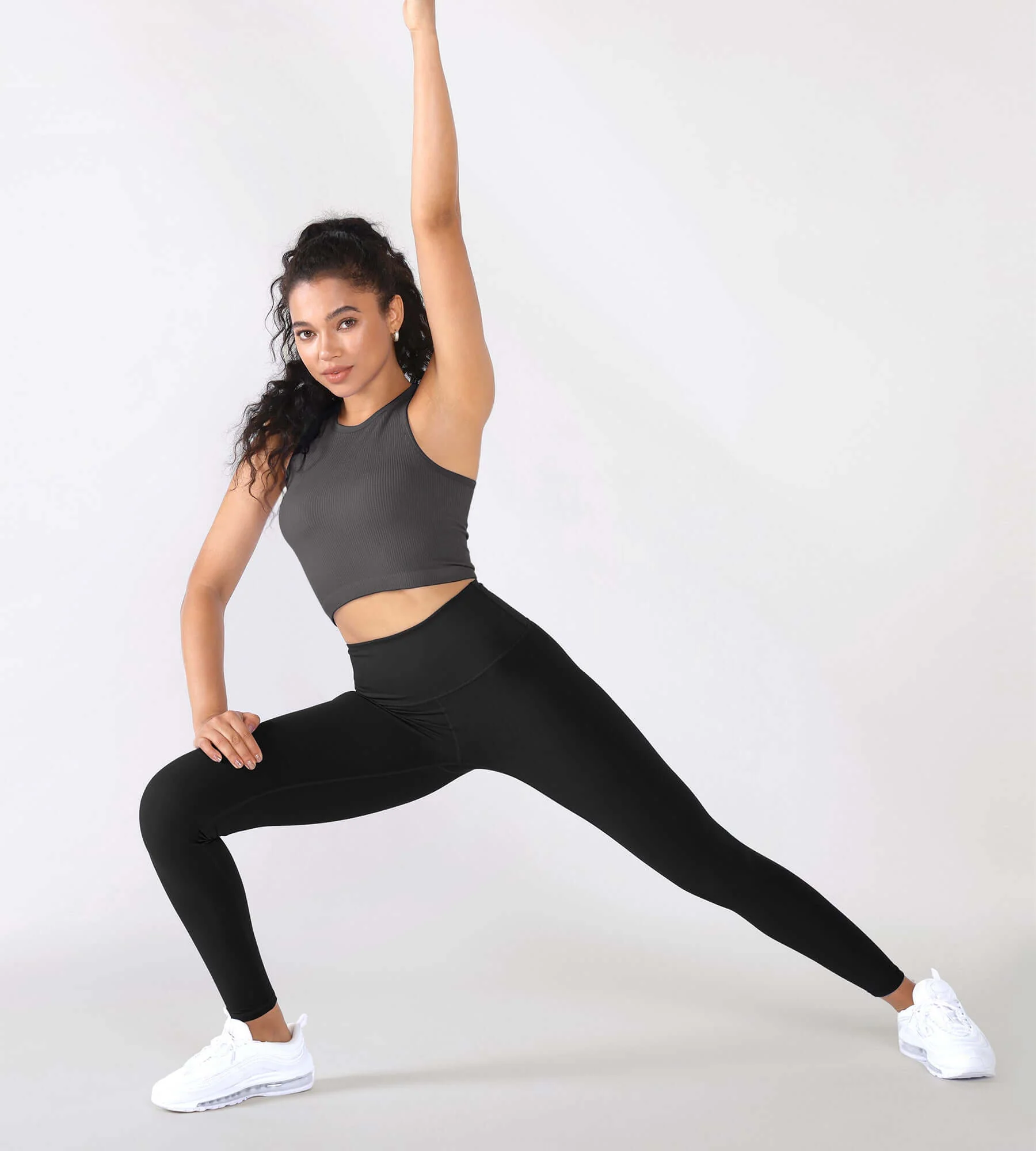 3-Pack Seamless Ribbed High Neck Cropped Tank Tops - Image 40