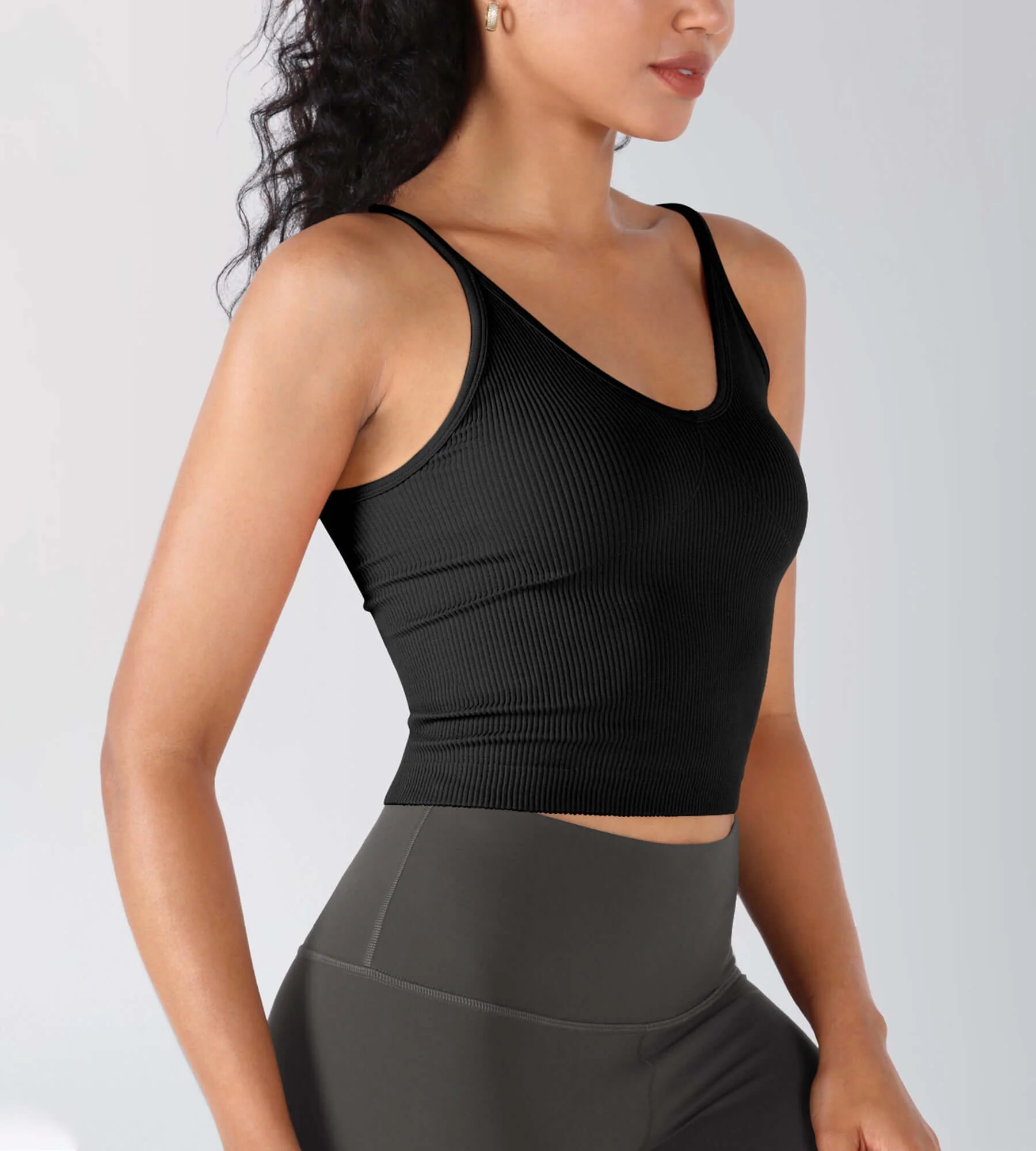 3-Pack V-Neck Seamless Crop Tank - Image 4