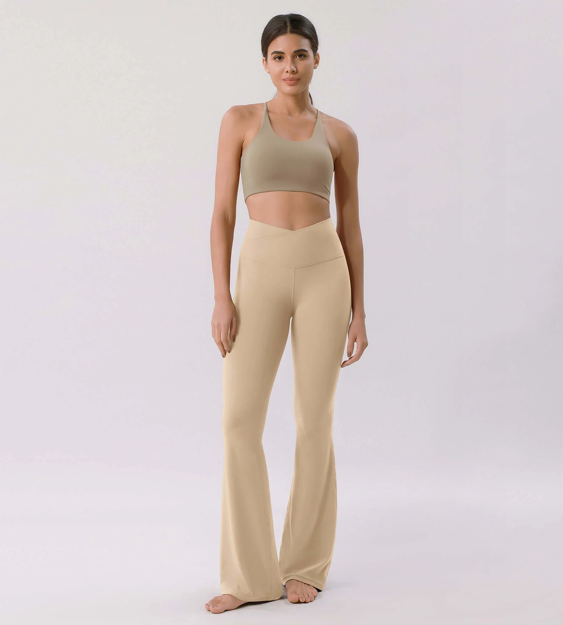 Cloud Feeling 30" Crossover High Waist Flared Pants - Image 11