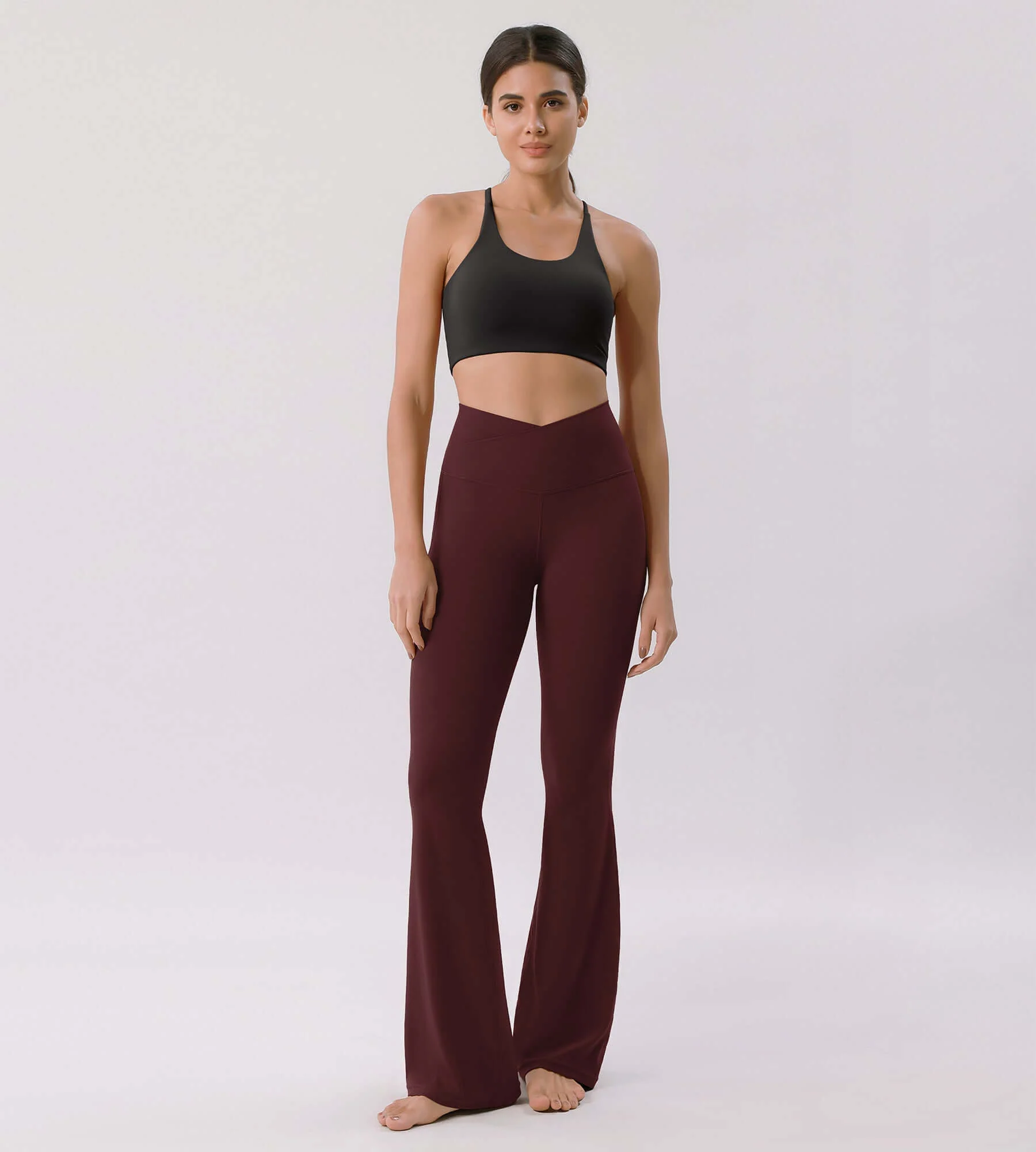 Cloud Feeling 30" Crossover High Waist Flared Pants - Image 23