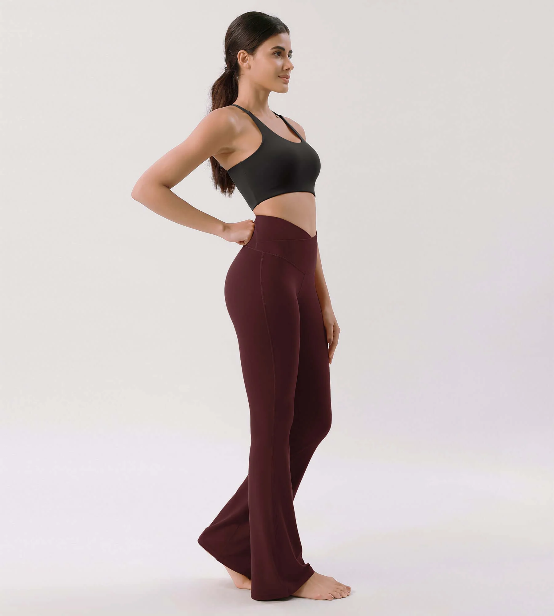 Cloud Feeling 30" Crossover High Waist Flared Pants - Image 25
