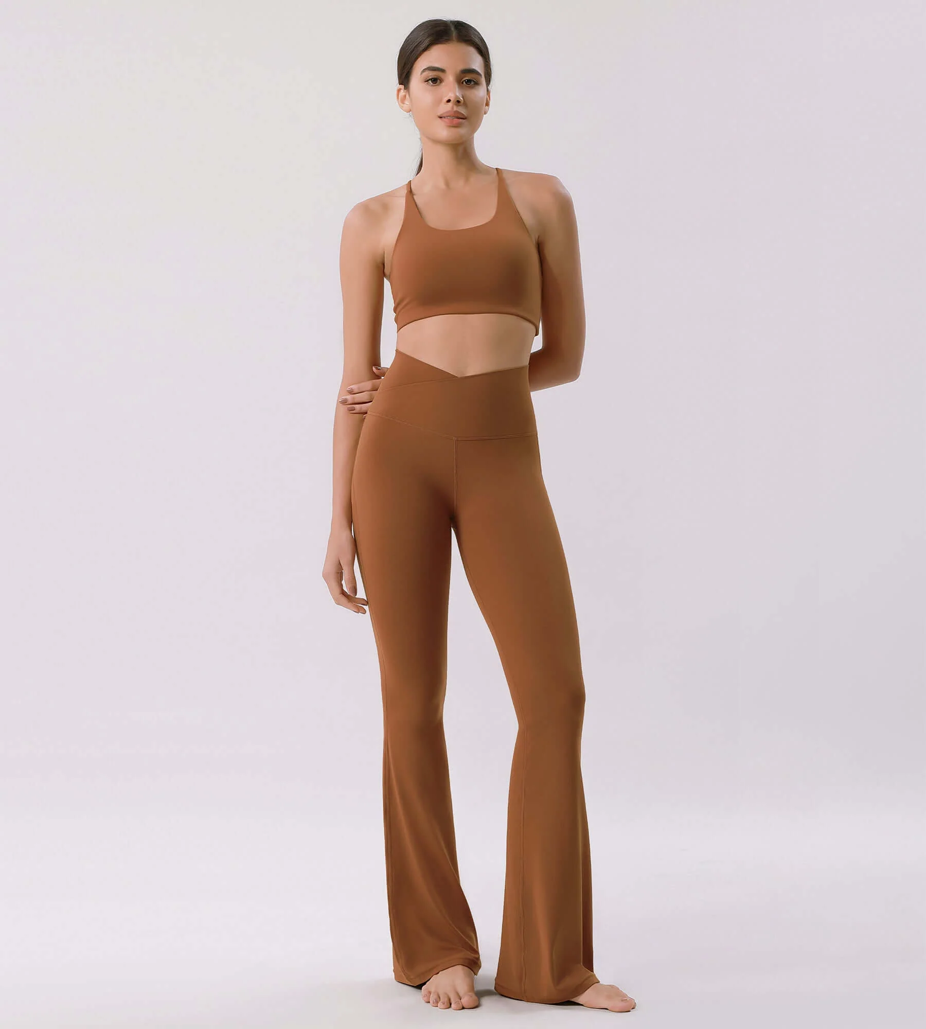 Cloud Feeling 30" Crossover High Waist Flared Pants - Image 27