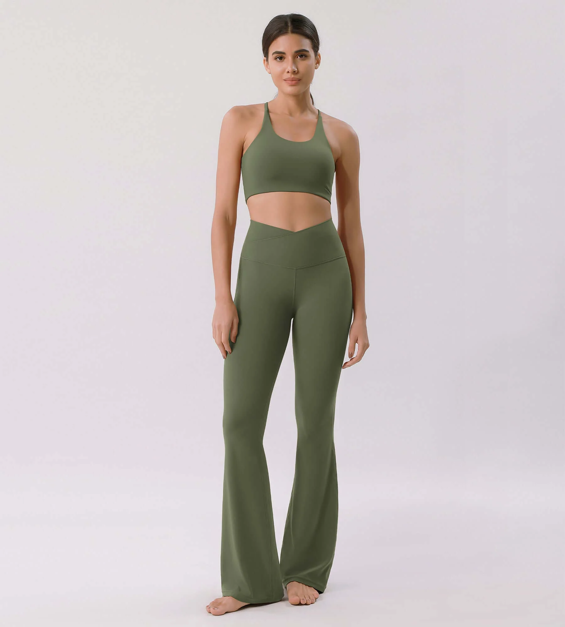 Cloud Feeling 30" Crossover High Waist Flared Pants - Image 31