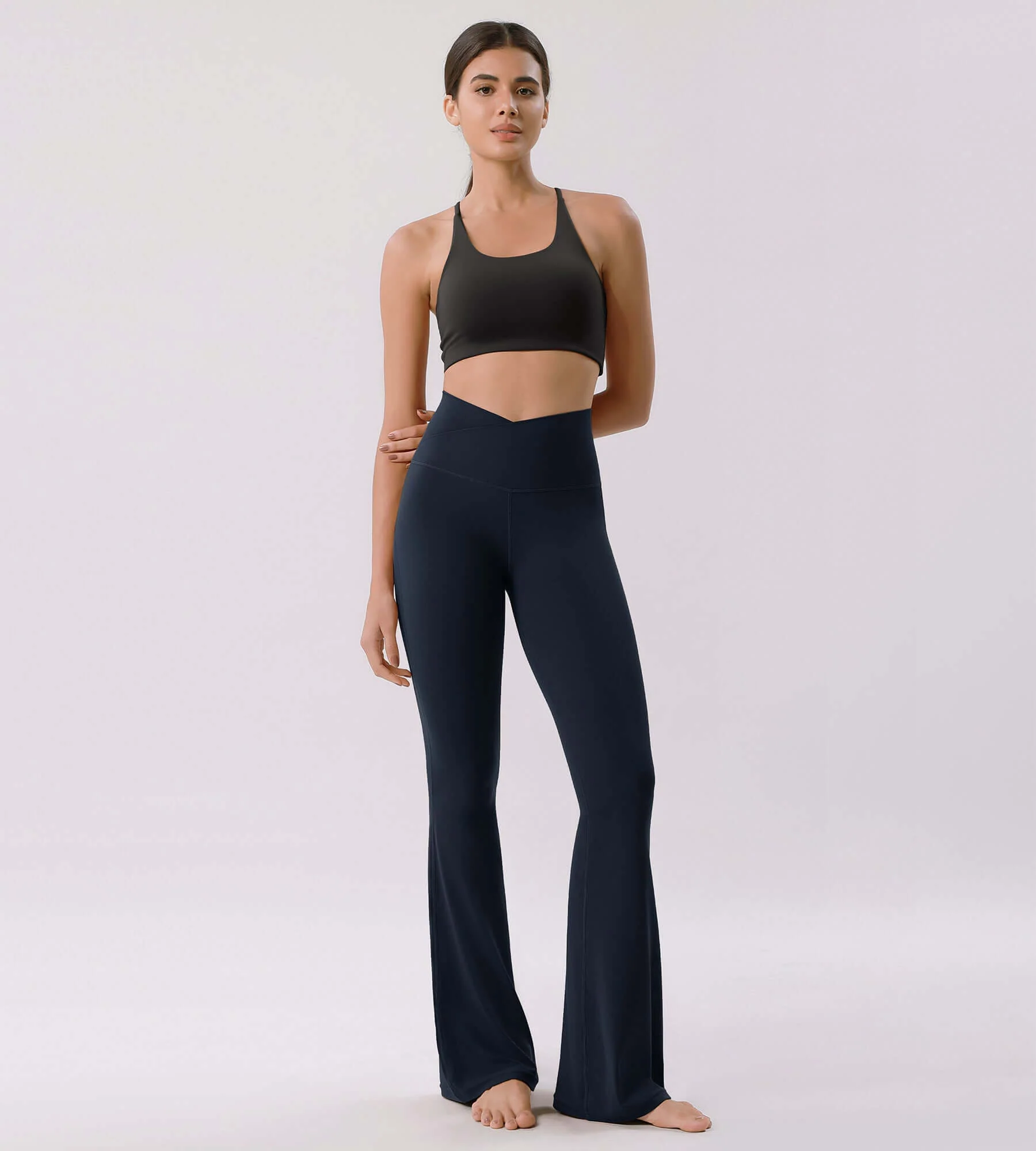 Cloud Feeling 30" Crossover High Waist Flared Pants - Image 40