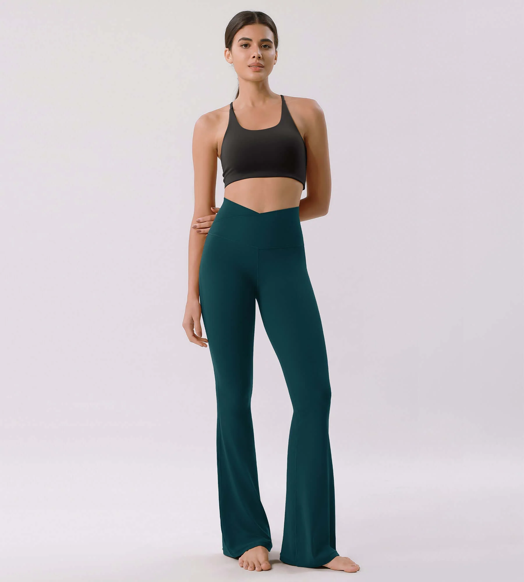 Cloud Feeling 30" Crossover High Waist Flared Pants - Image 43