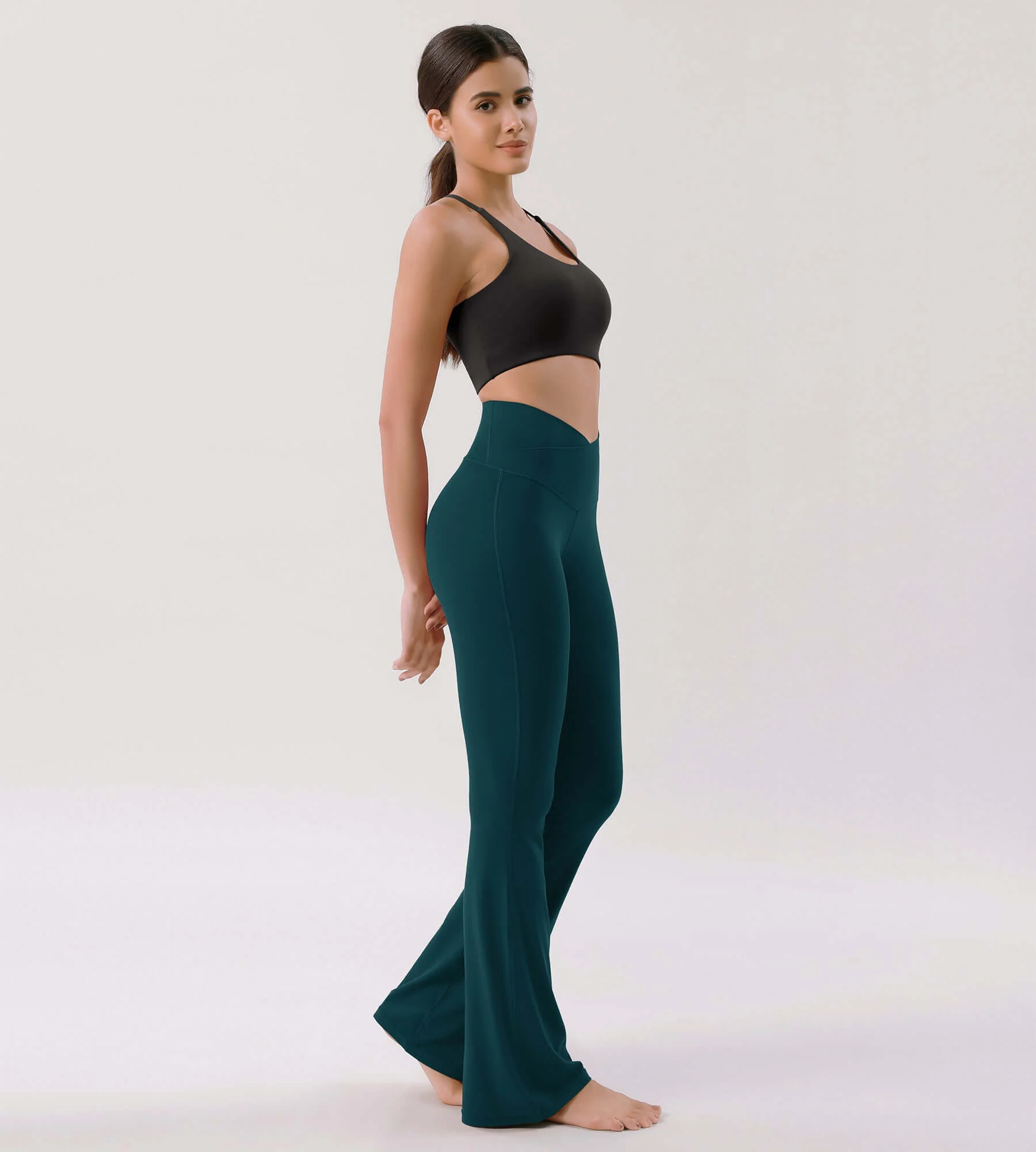 Cloud Feeling 30" Crossover High Waist Flared Pants - Image 44