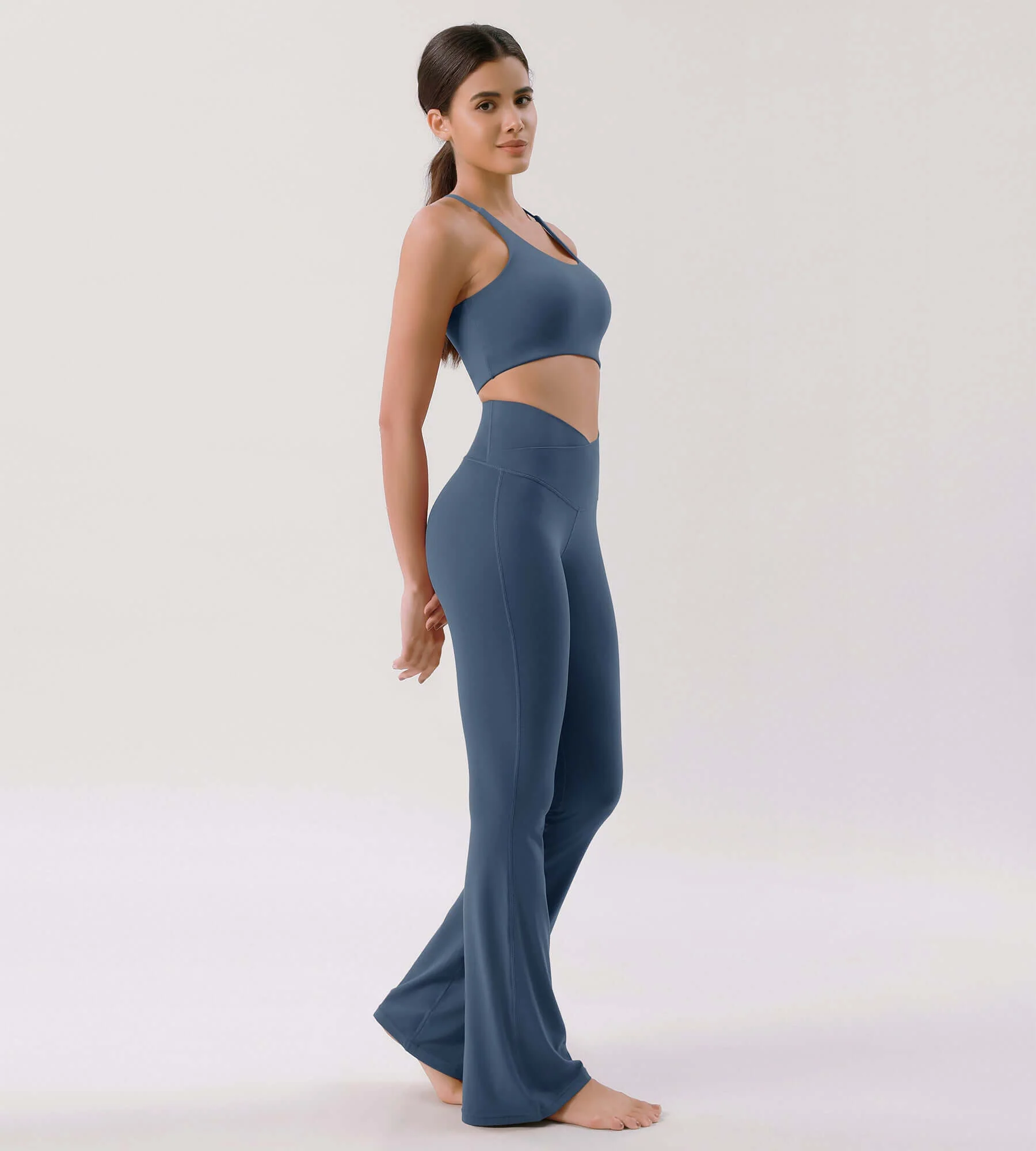 Cloud Feeling 30" Crossover High Waist Flared Pants - Image 47
