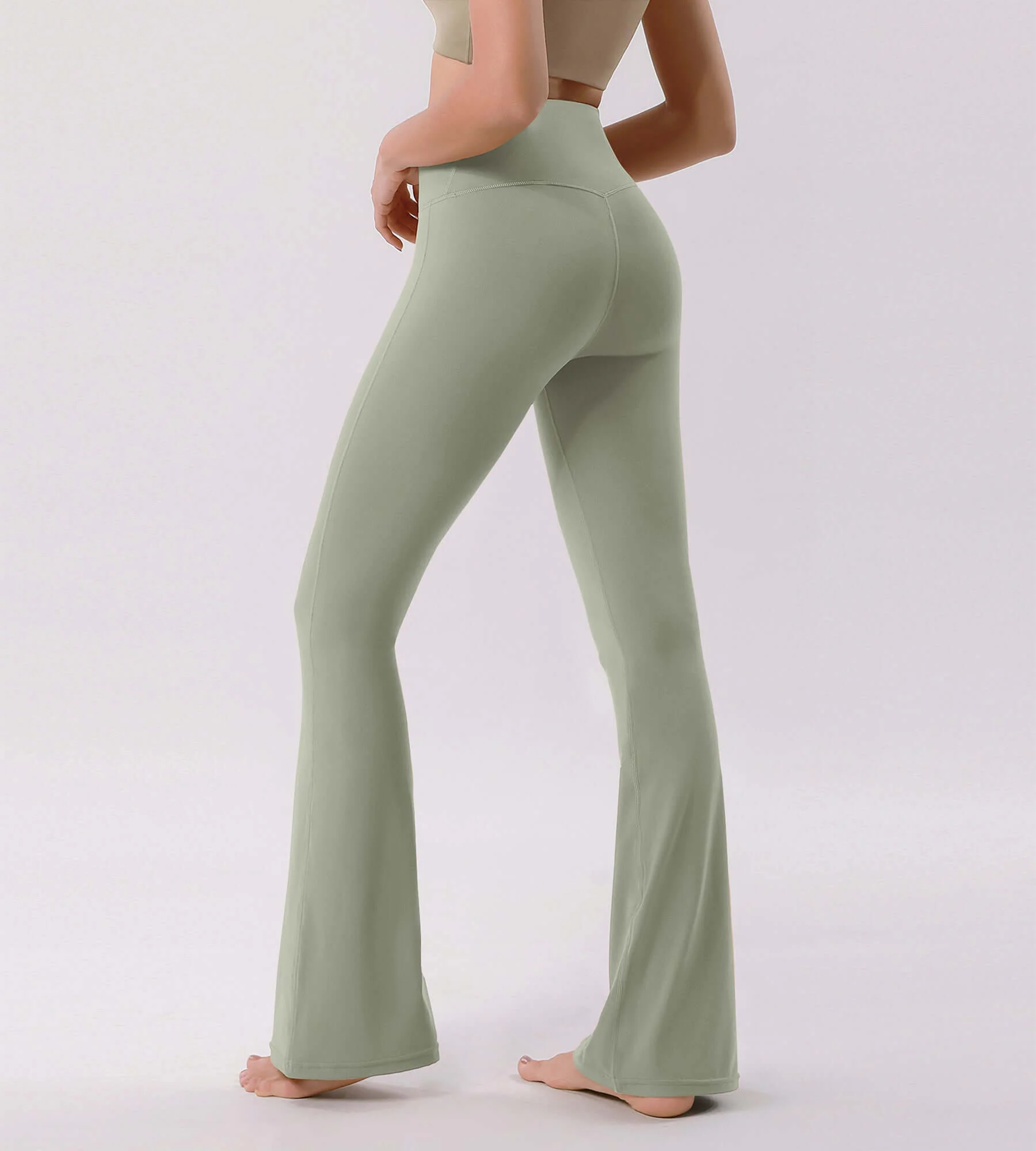 Cloud Feeling 30" Crossover High Waist Flared Pants - Image 58