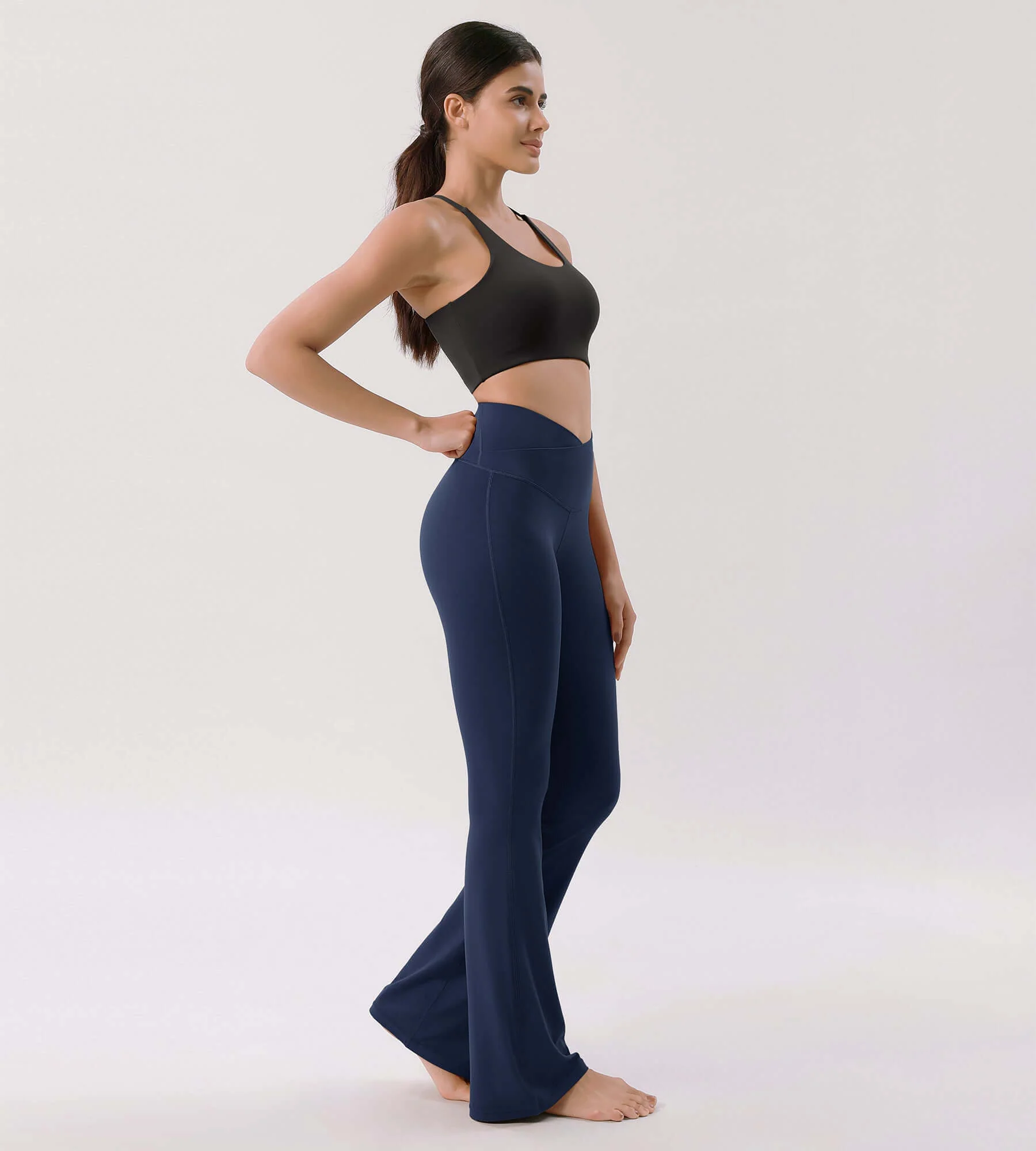Cloud Feeling 30" Crossover High Waist Flared Pants - Image 59