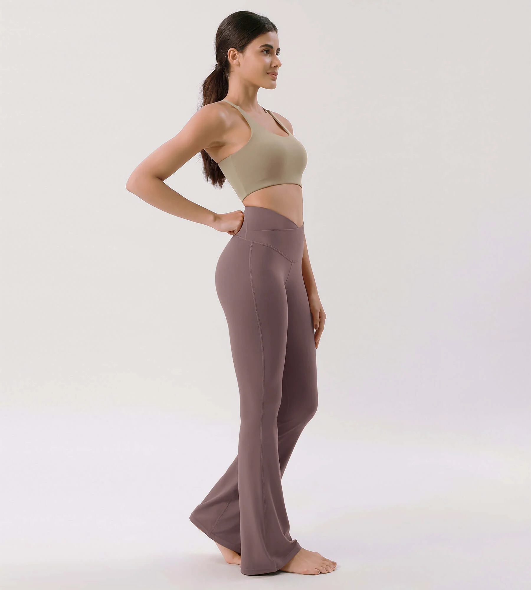 Cloud Feeling 30" Crossover High Waist Flared Pants - Image 69