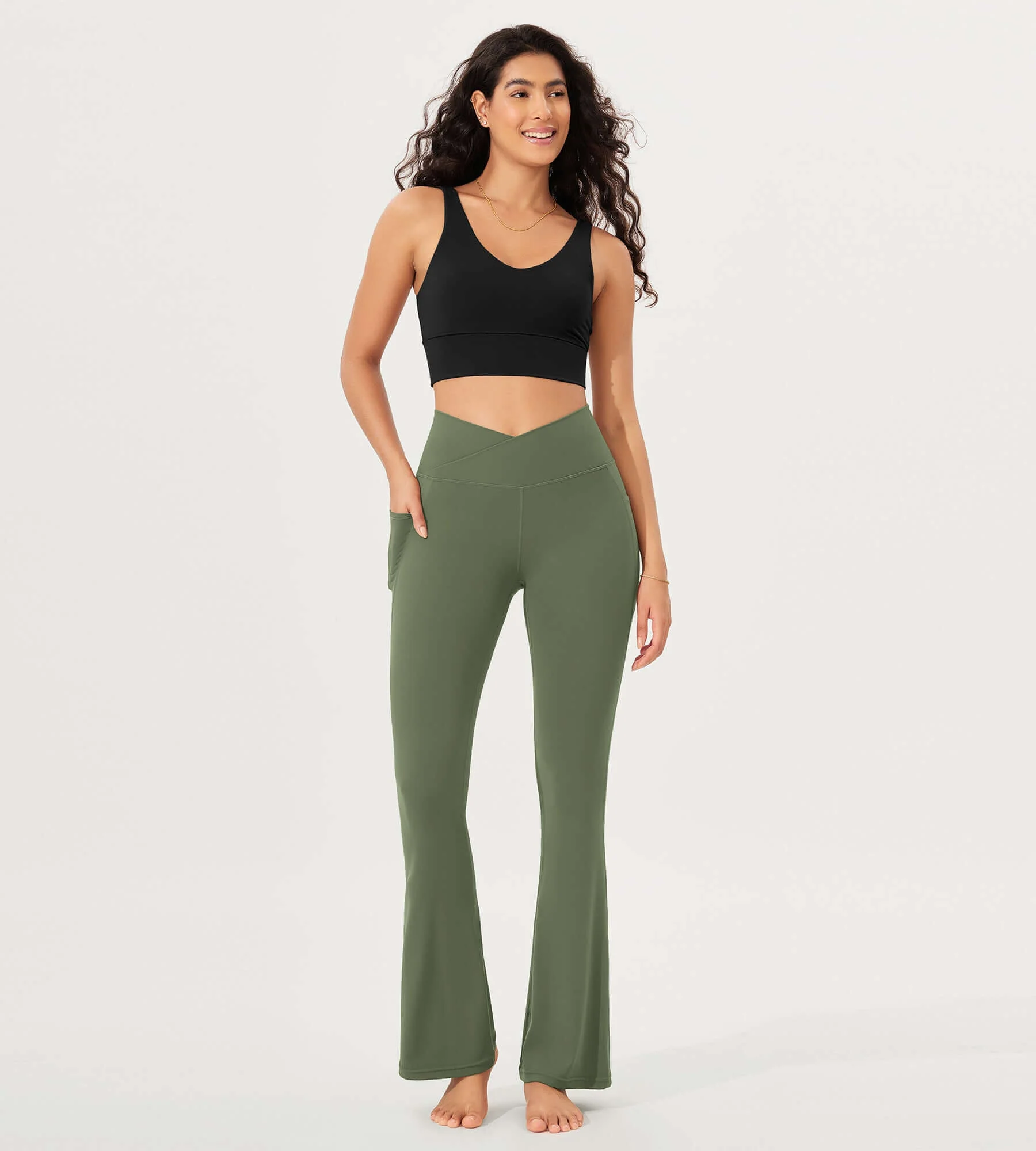 32" Cloud Feeling Bootcut Lounge Yoga Pants with Pockets - Image 34