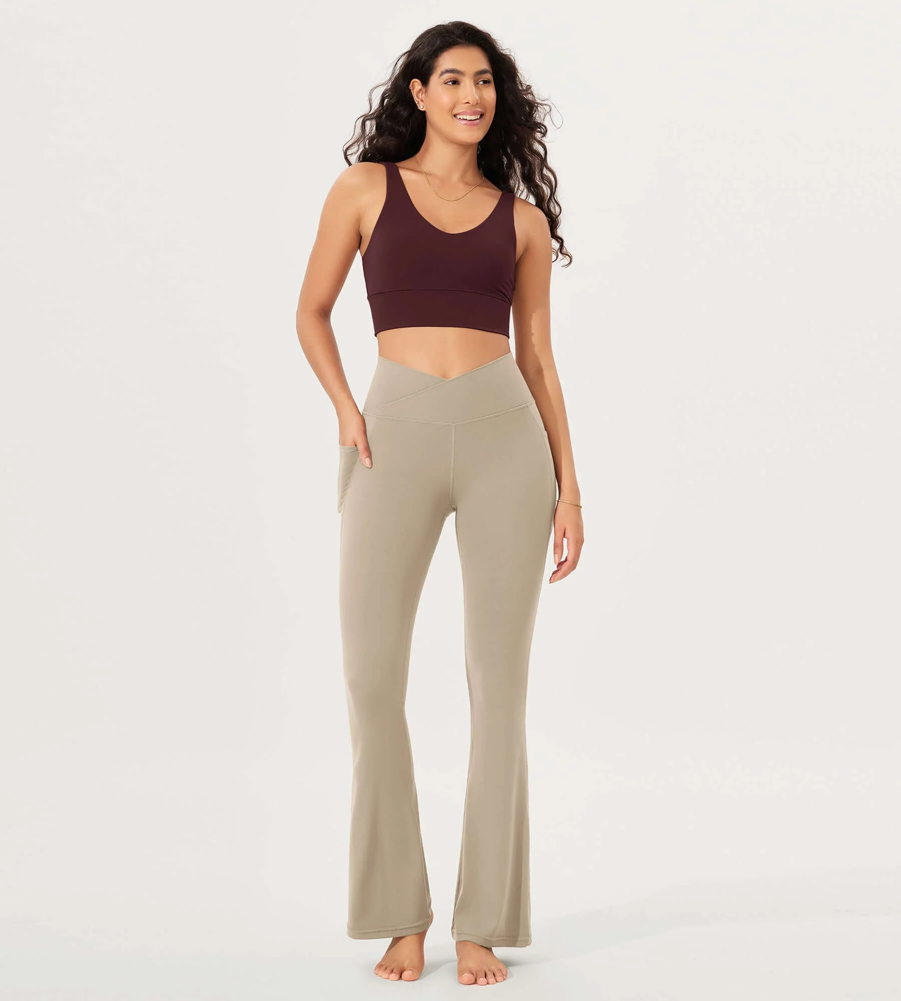 32" Cloud Feeling Bootcut Lounge Yoga Pants with Pockets - Image 67