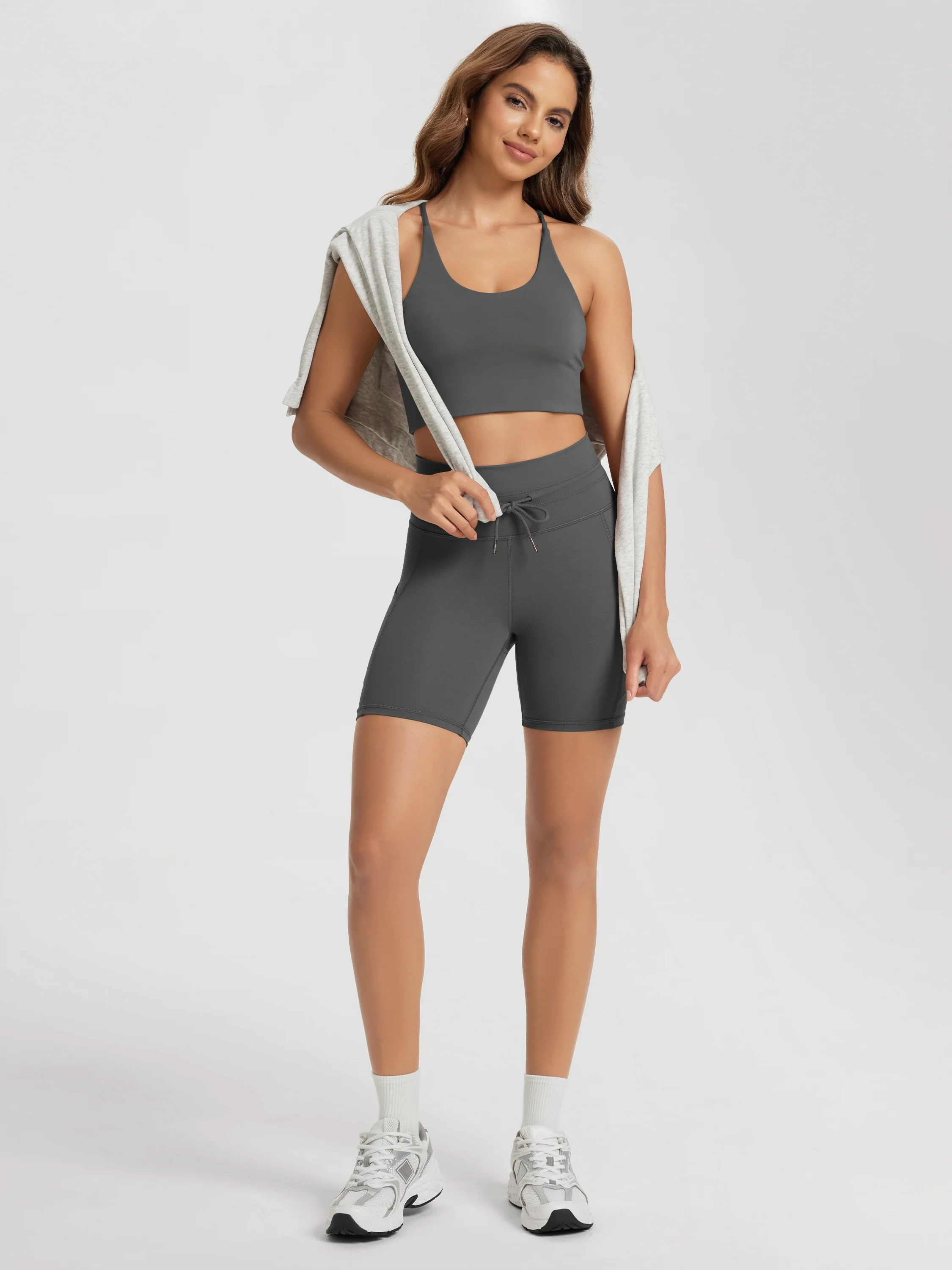 ODODOS ODLIFT 6" Drawstring Tie Shorts with Pockets - Image 15