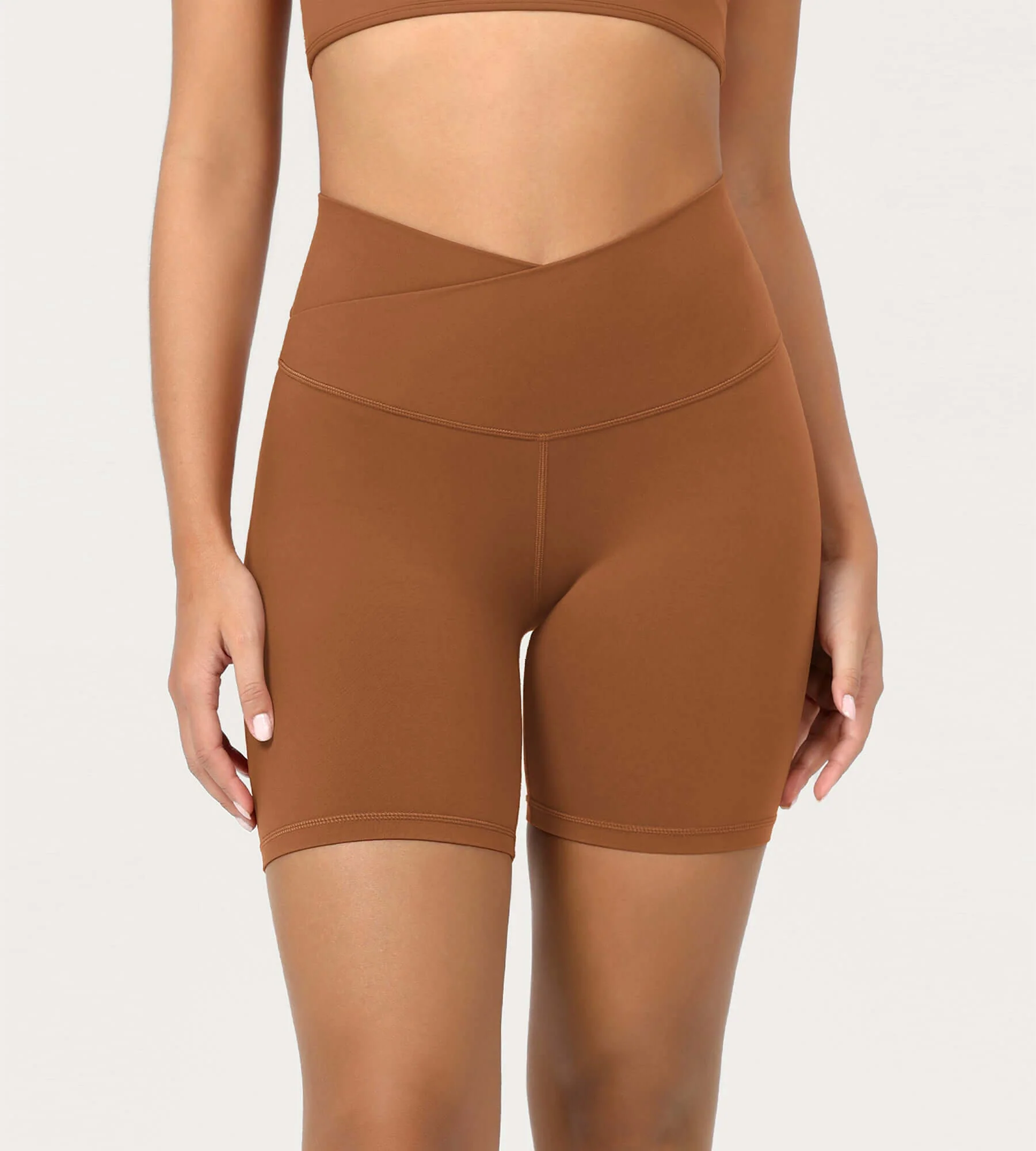 Cloud Feeling 6" Crossover Yoga Shorts - Image 23