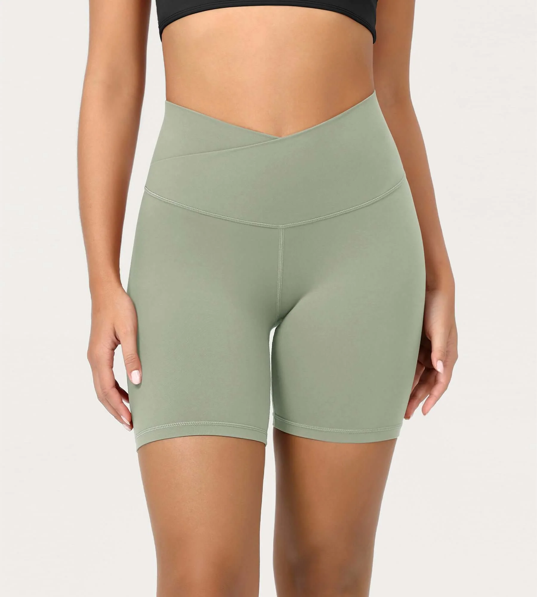Cloud Feeling 6" Crossover Yoga Shorts - Image 63