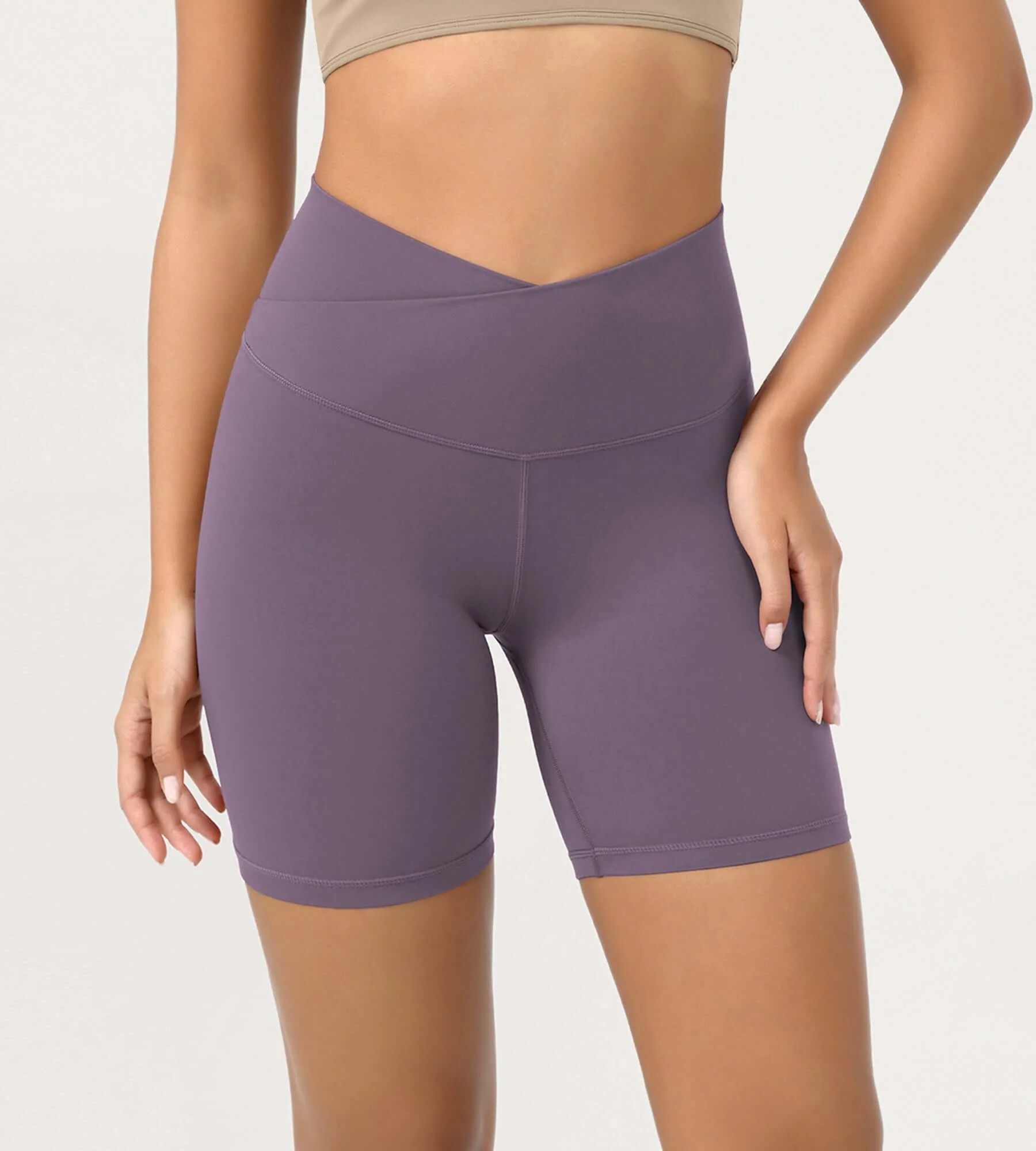 Cloud Feeling 6" Crossover Yoga Shorts - Image 7