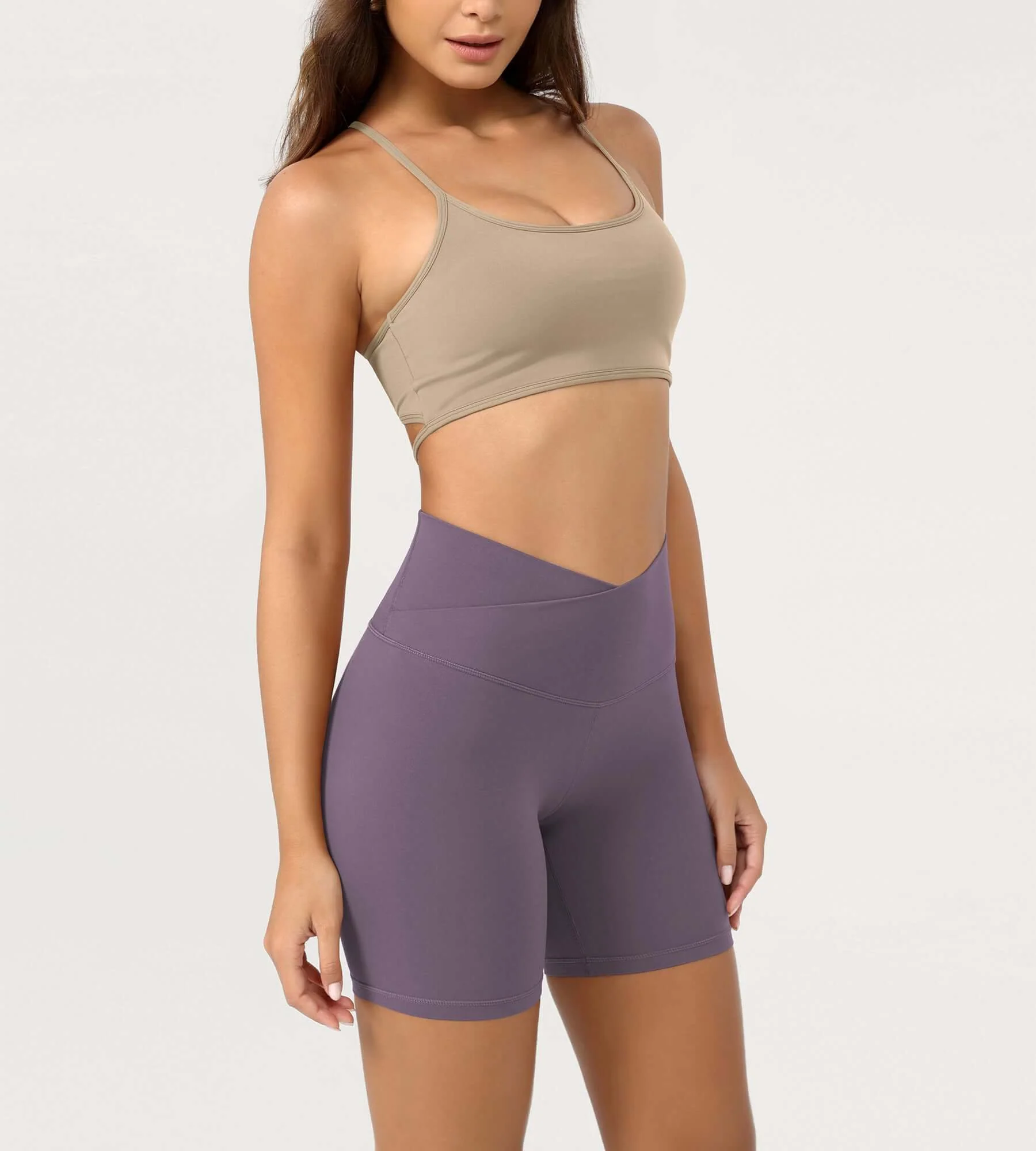 Cloud Feeling 6" Crossover Yoga Shorts - Image 8