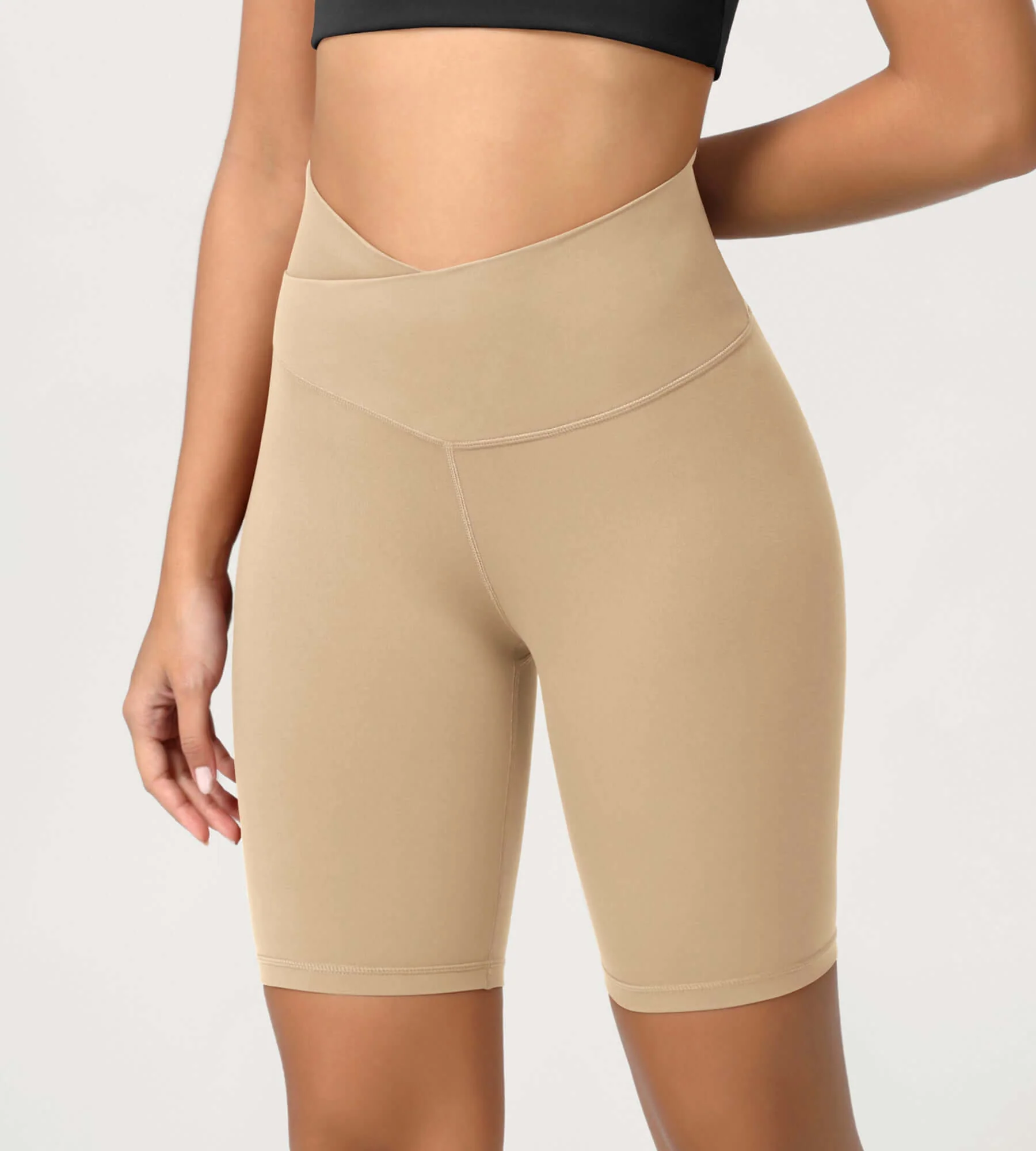 Cloud Feeling 8" Crossover Yoga Shorts - Image 11