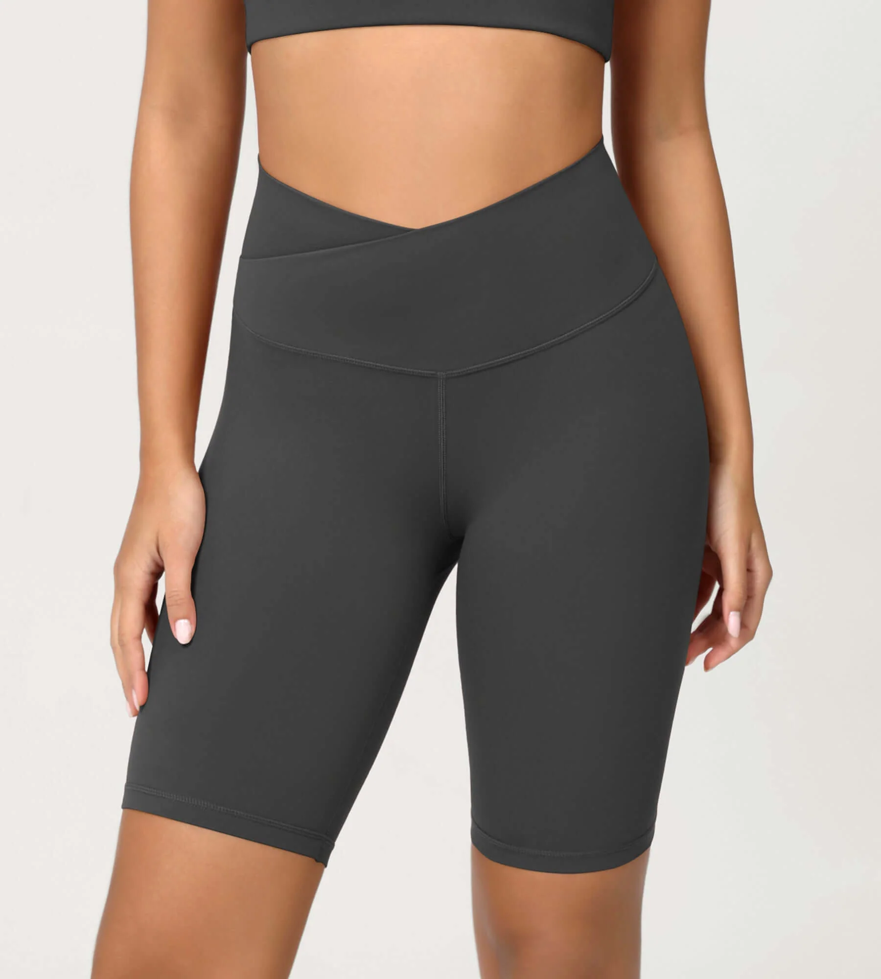 Cloud Feeling 8" Crossover Yoga Shorts - Image 3