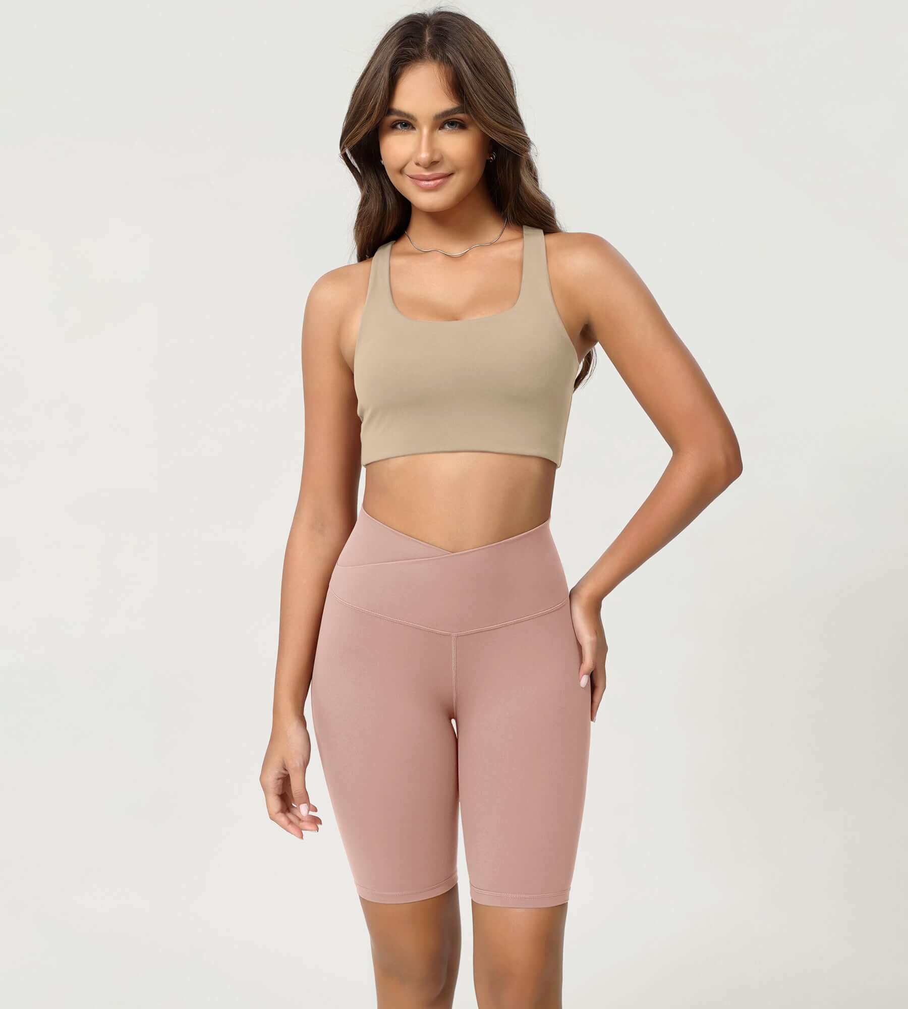 Cloud Feeling 8" Crossover Yoga Shorts - Image 47
