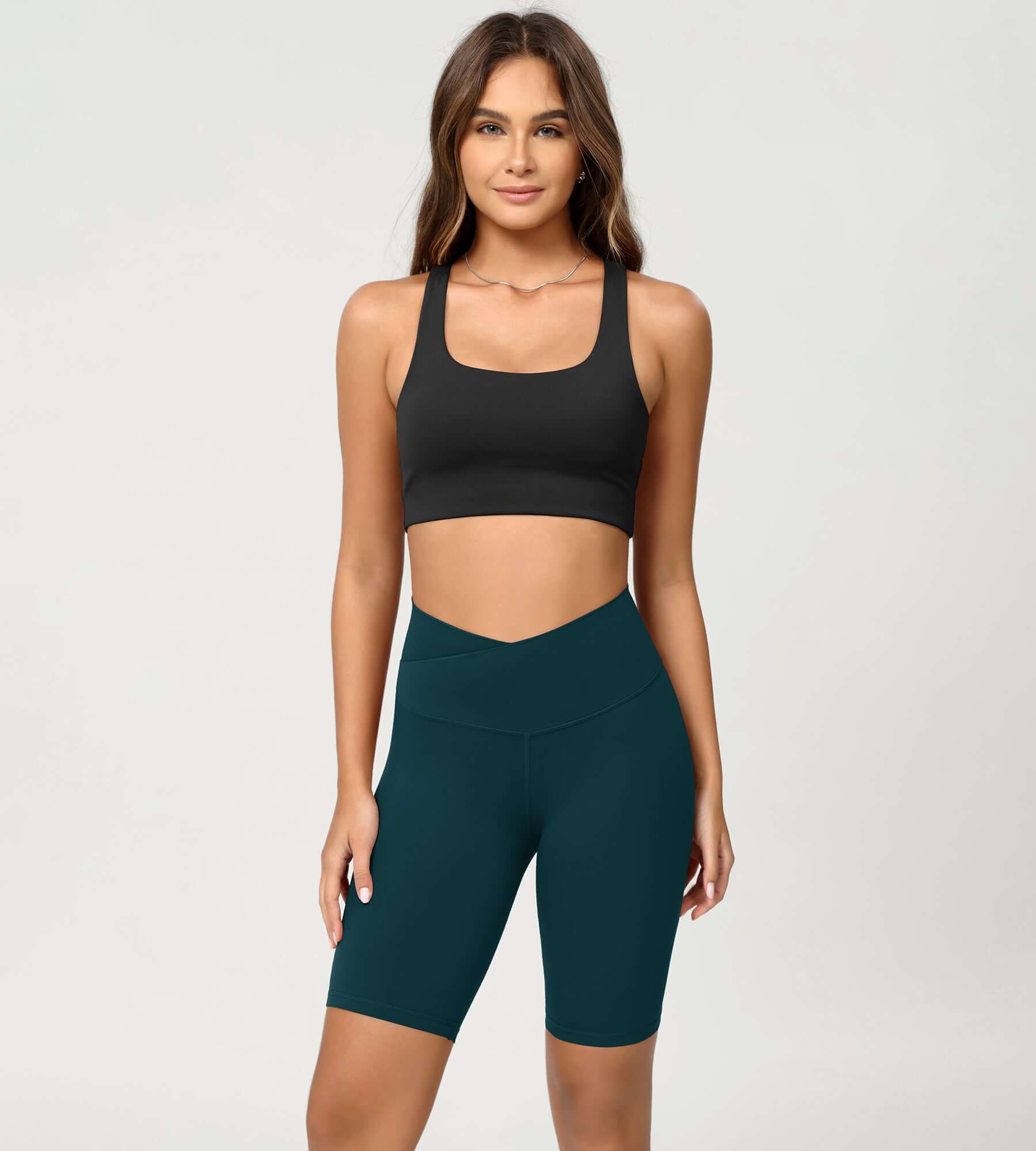 Cloud Feeling 8" Crossover Yoga Shorts - Image 51