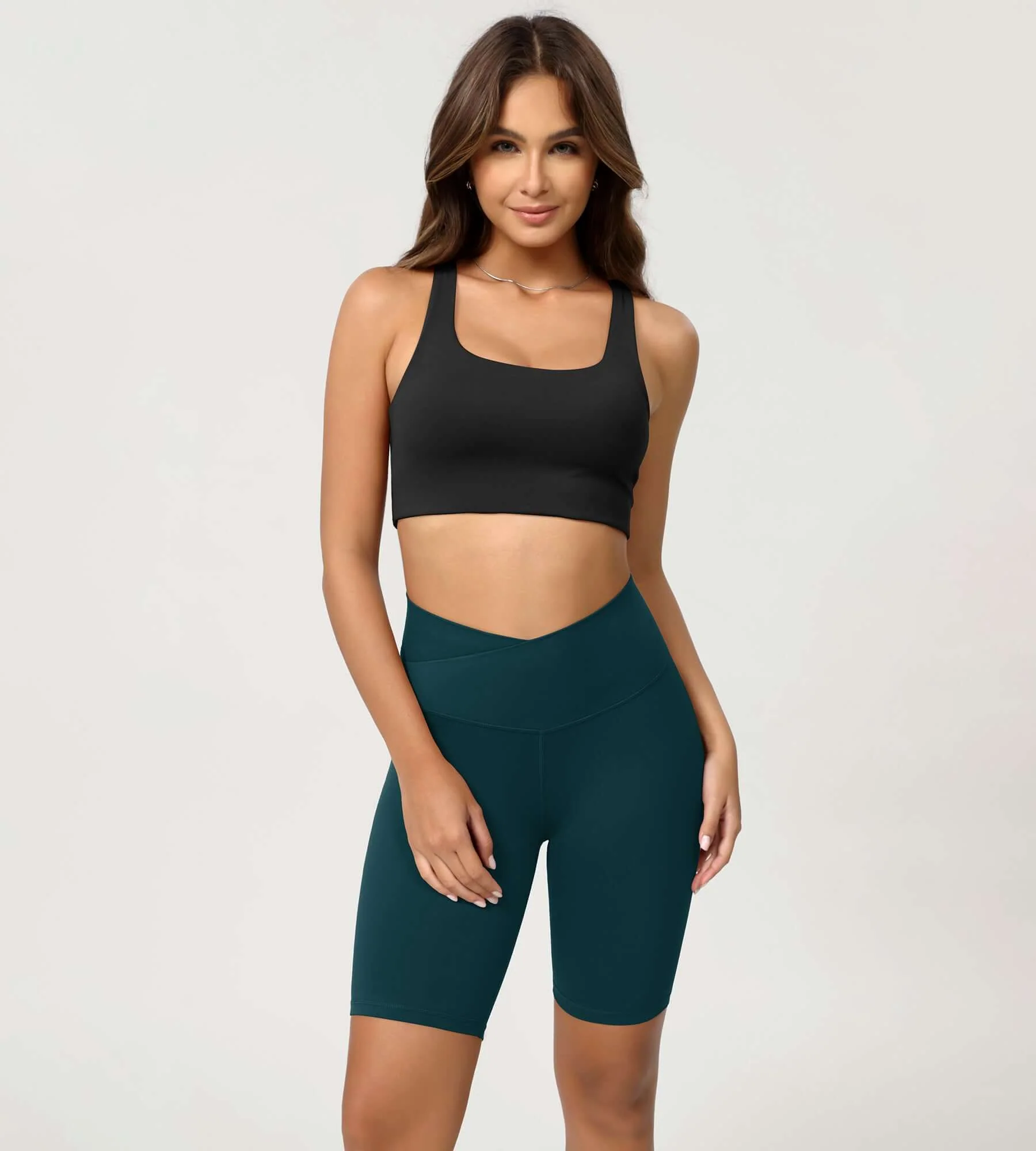 Cloud Feeling 8" Crossover Yoga Shorts - Image 52