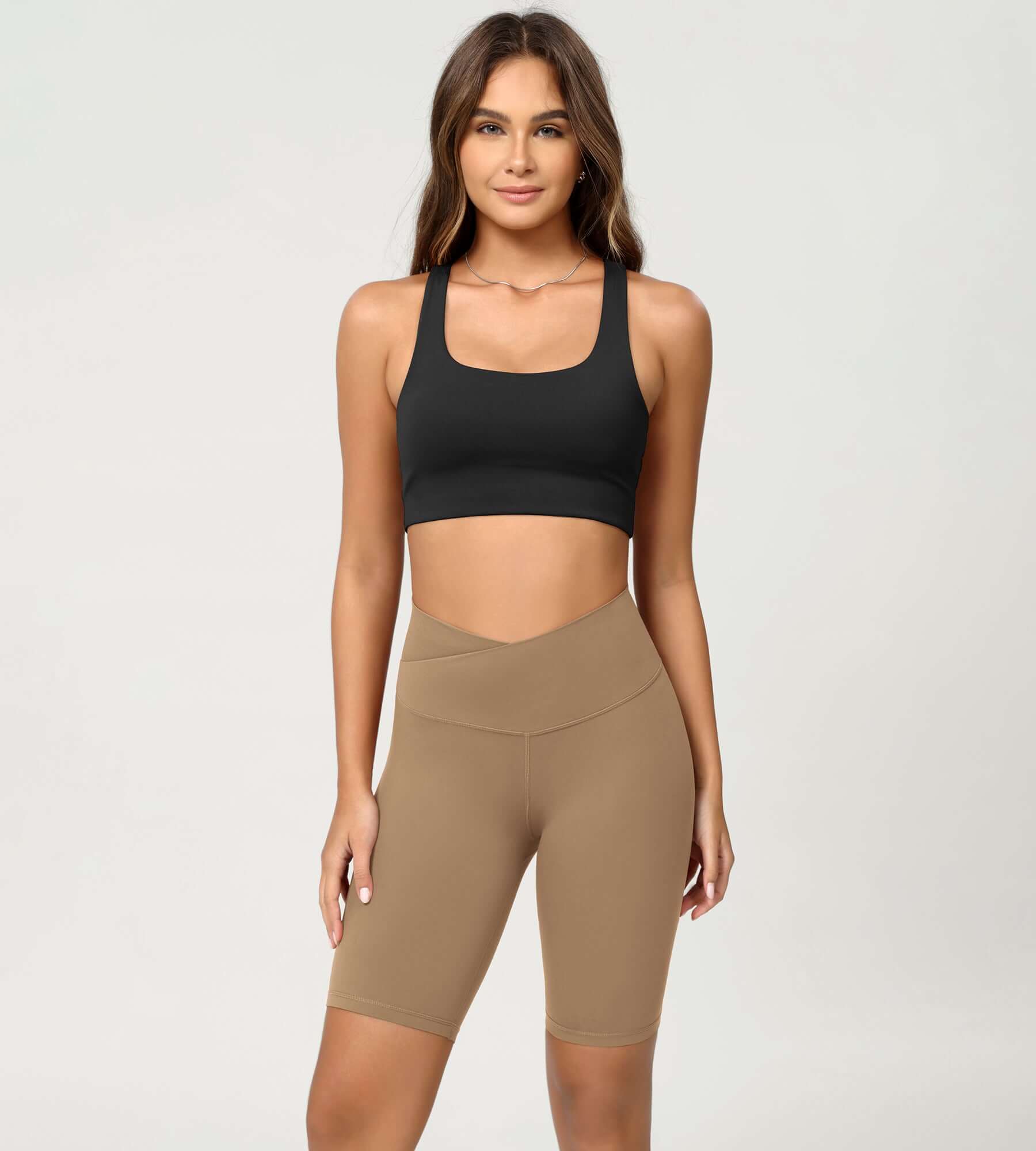 Cloud Feeling 8" Crossover Yoga Shorts - Image 59