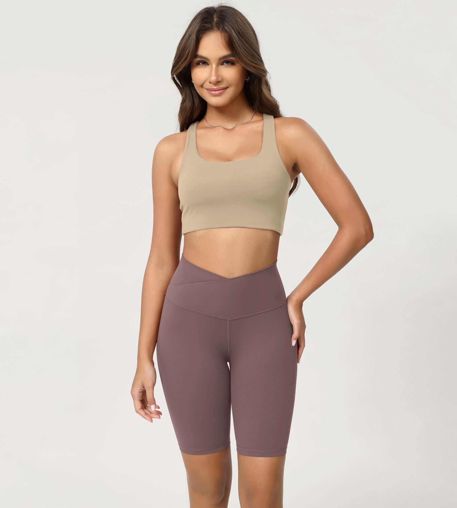Cloud Feeling 8" Crossover Yoga Shorts - Image 75