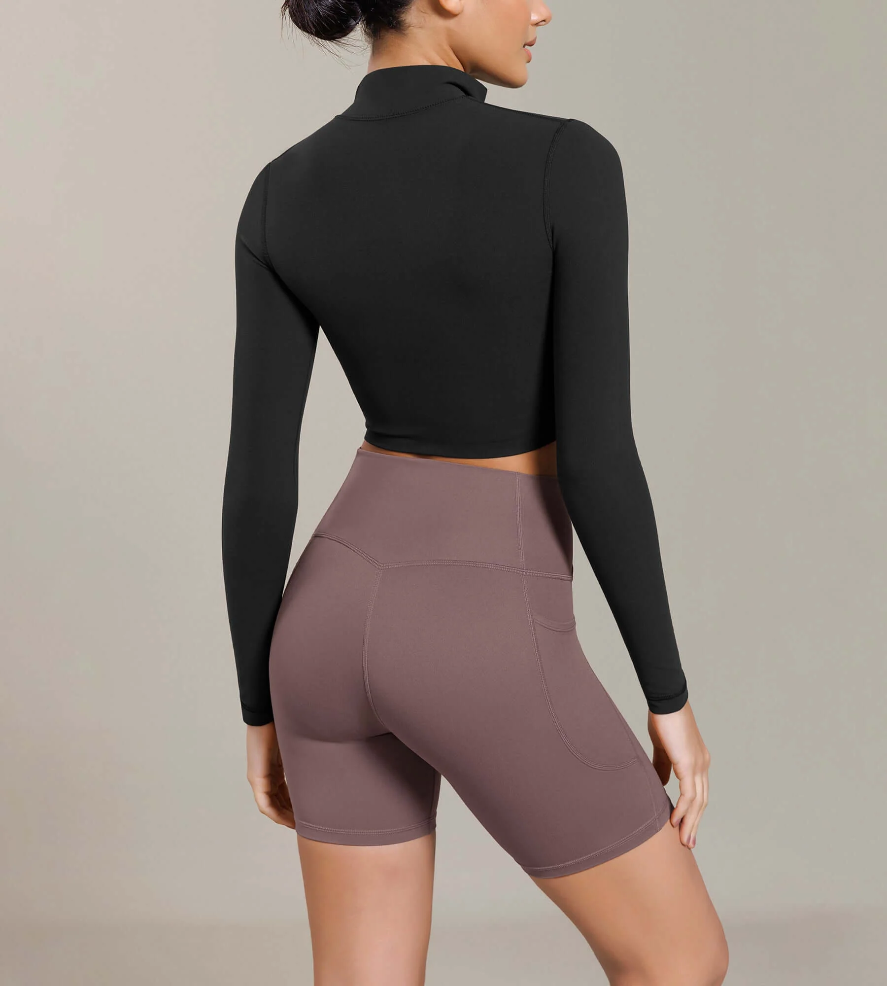 Cloud Feeling Cross Waist Yoga Shorts with Pockets - Image 77