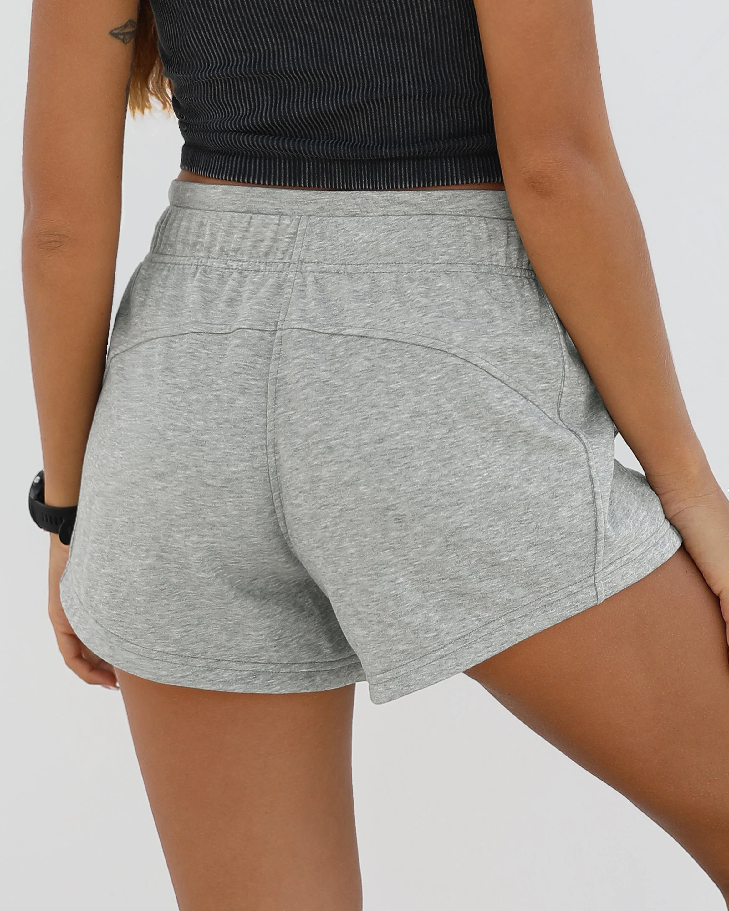 Cotton Terry Drawstring Workout Shorts - Image 16