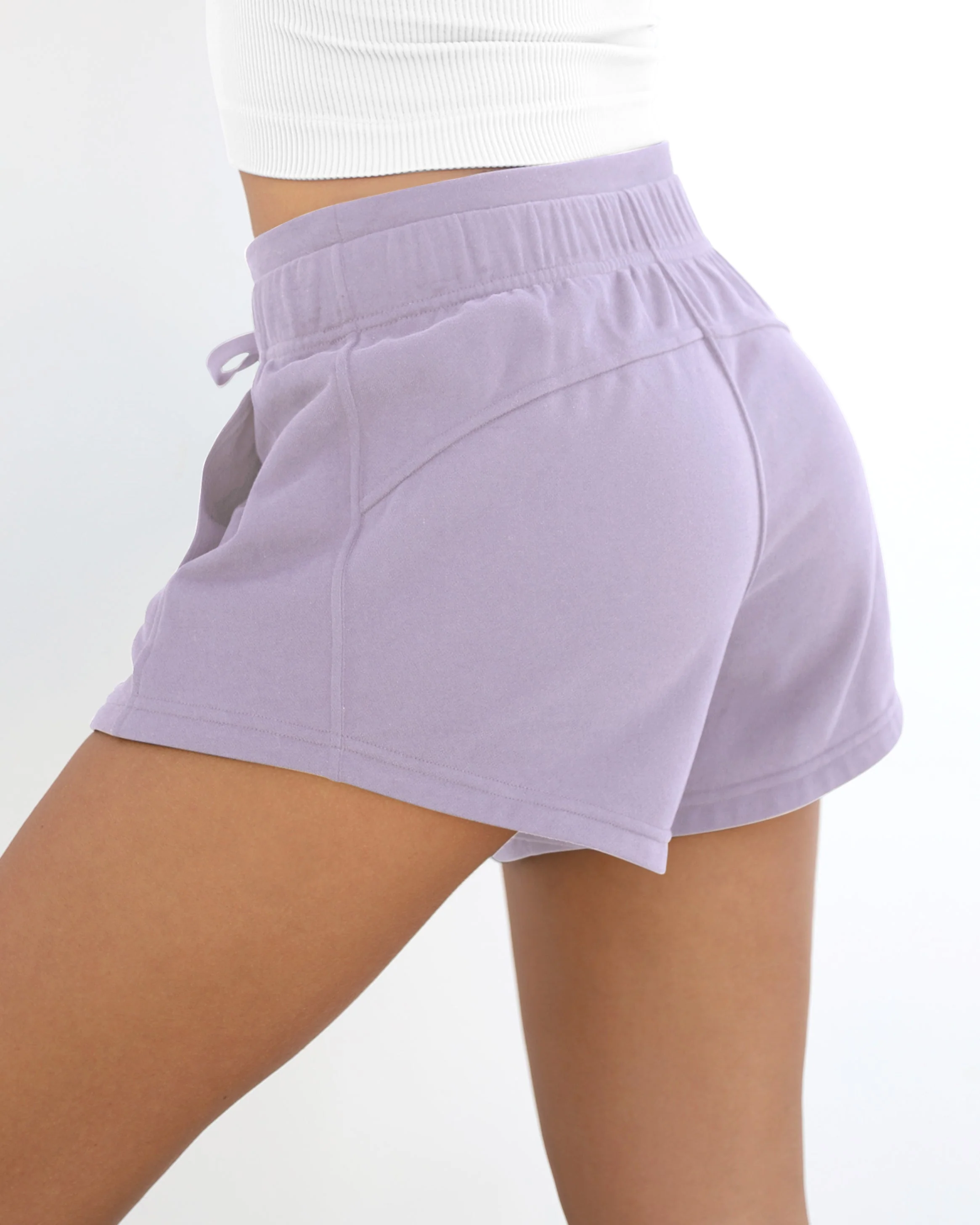 Cotton Terry Drawstring Workout Shorts - Image 28