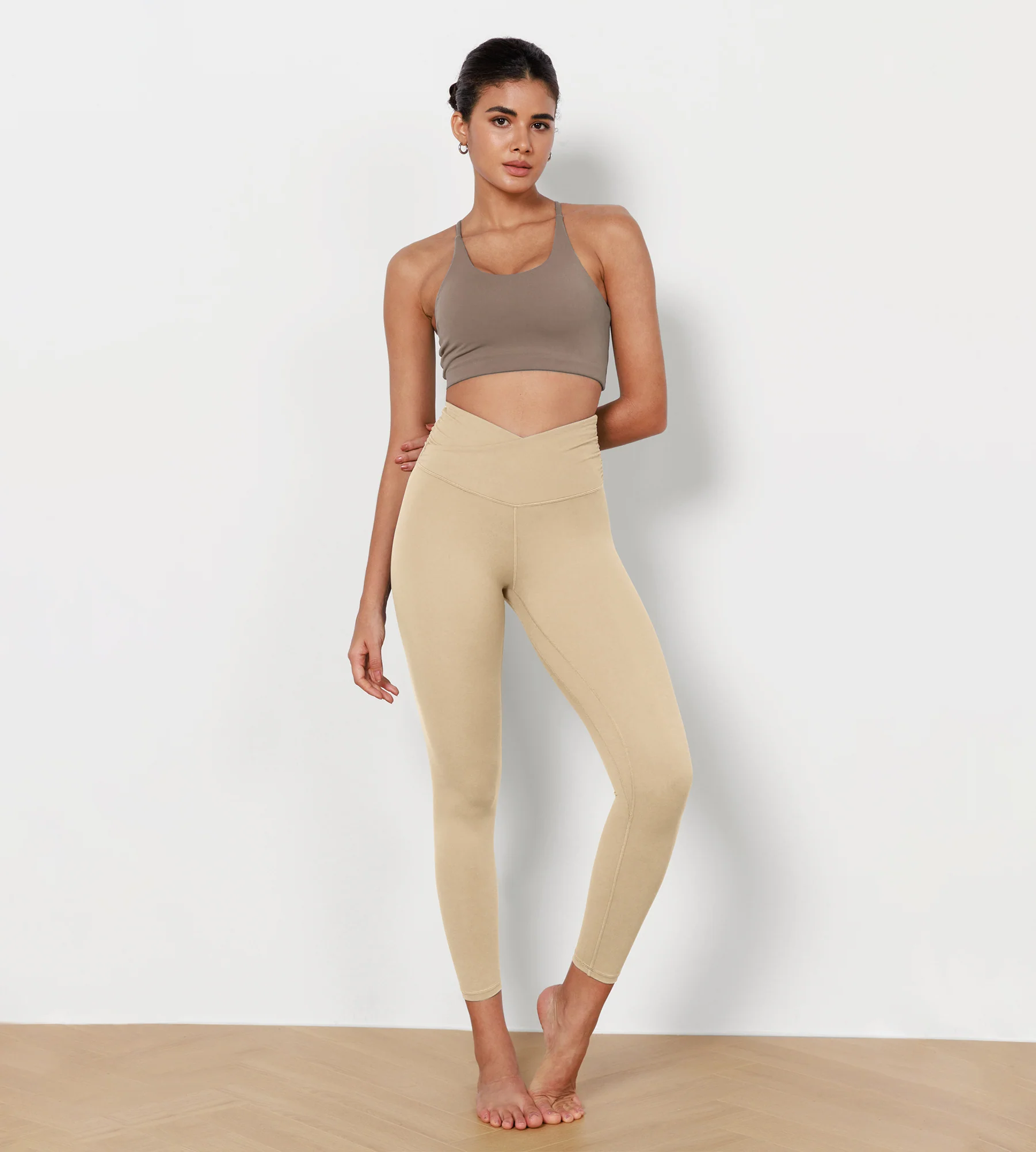 25" Cross Waist Running Leggings - Image 10
