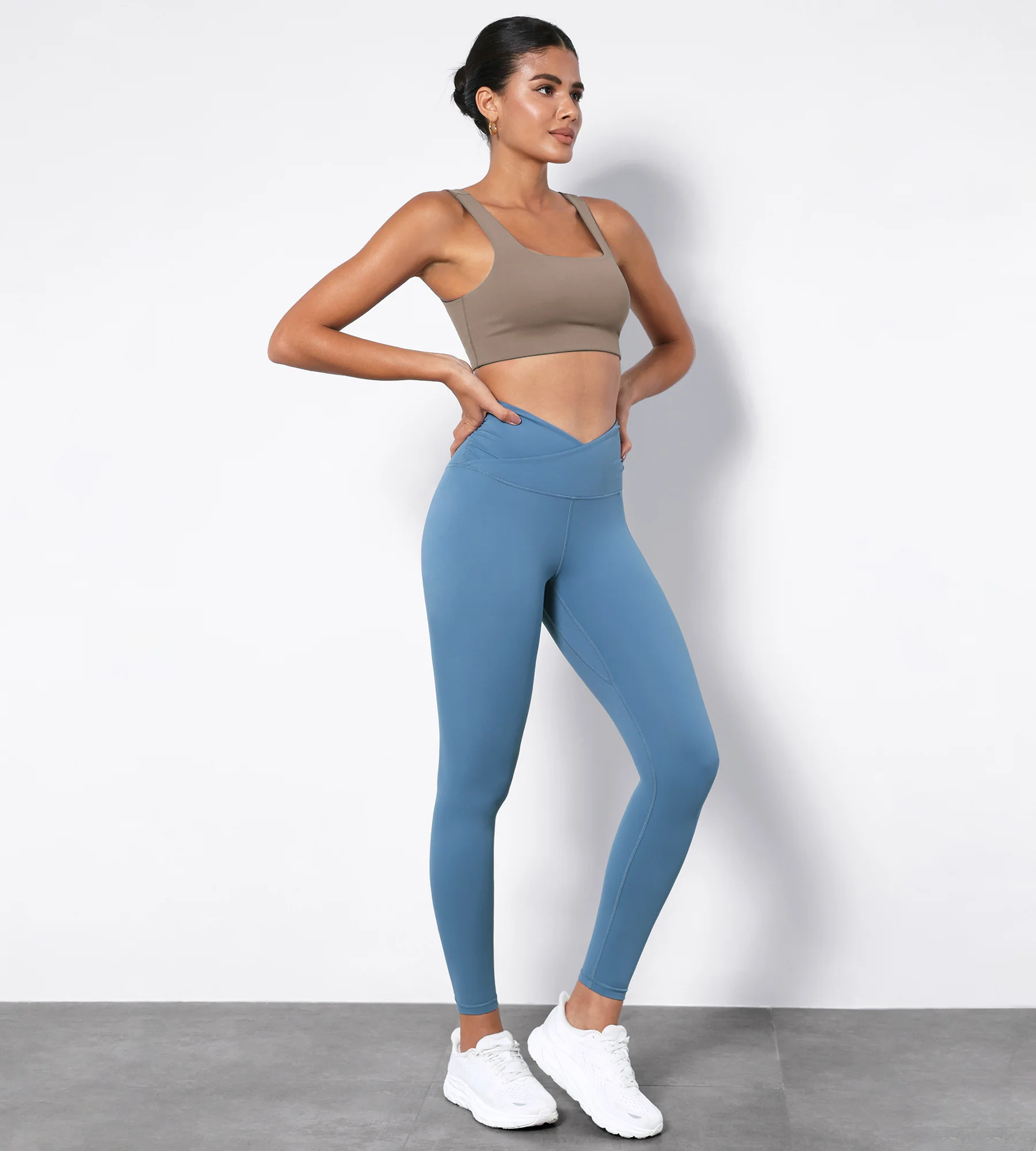 25" Cross Waist Running Leggings - Image 26
