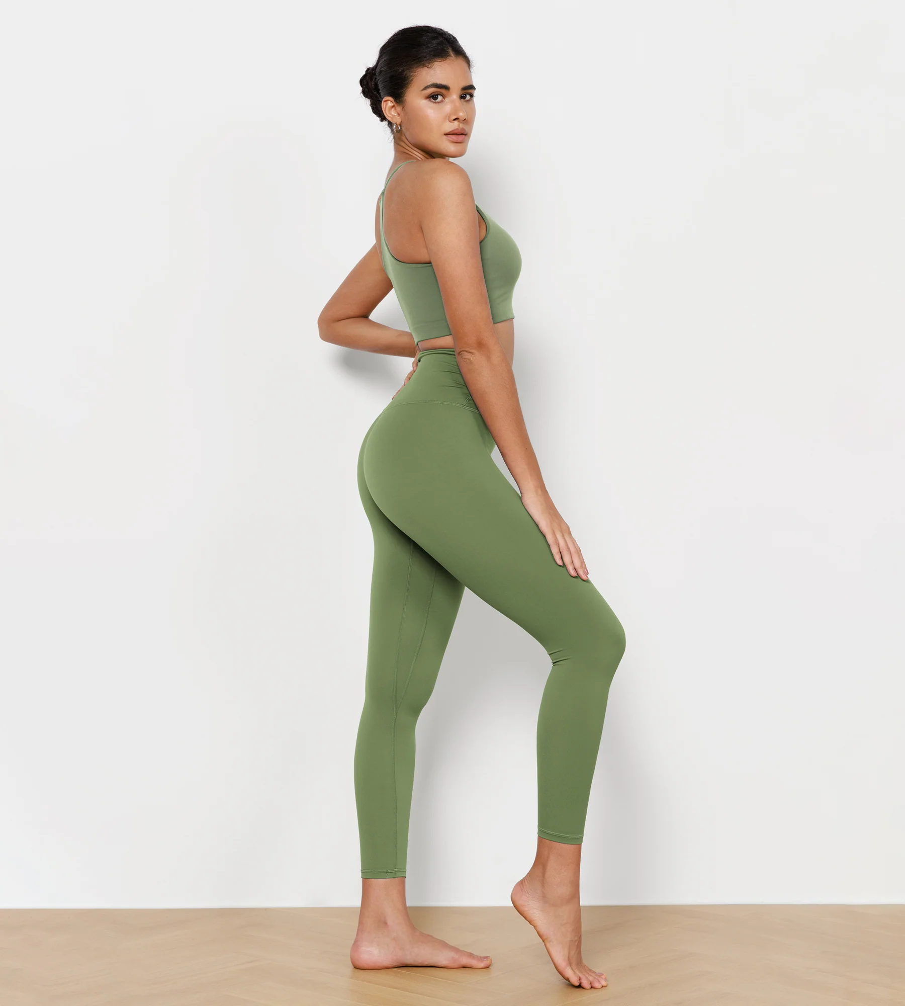 25" Cross Waist Running Leggings - Image 34