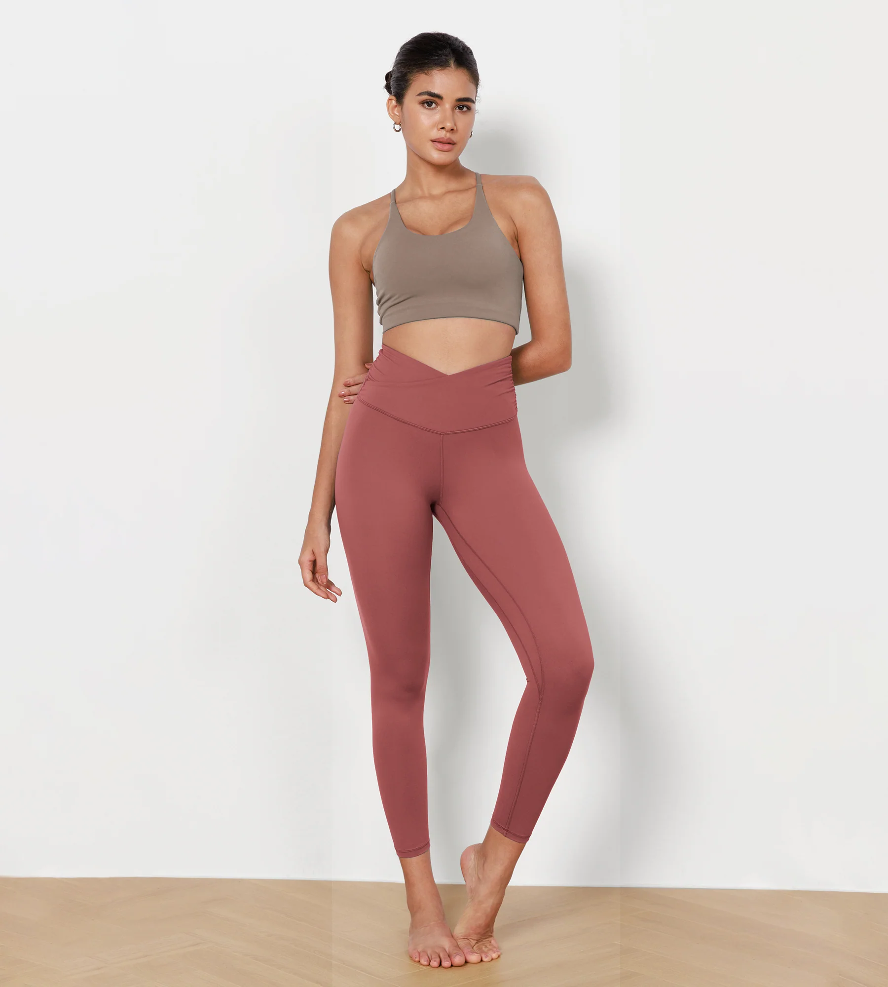 25" Cross Waist Running Leggings - Image 40