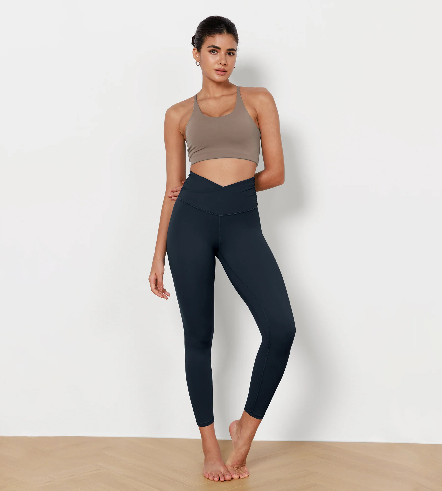 25" Cross Waist Running Leggings - Image 42
