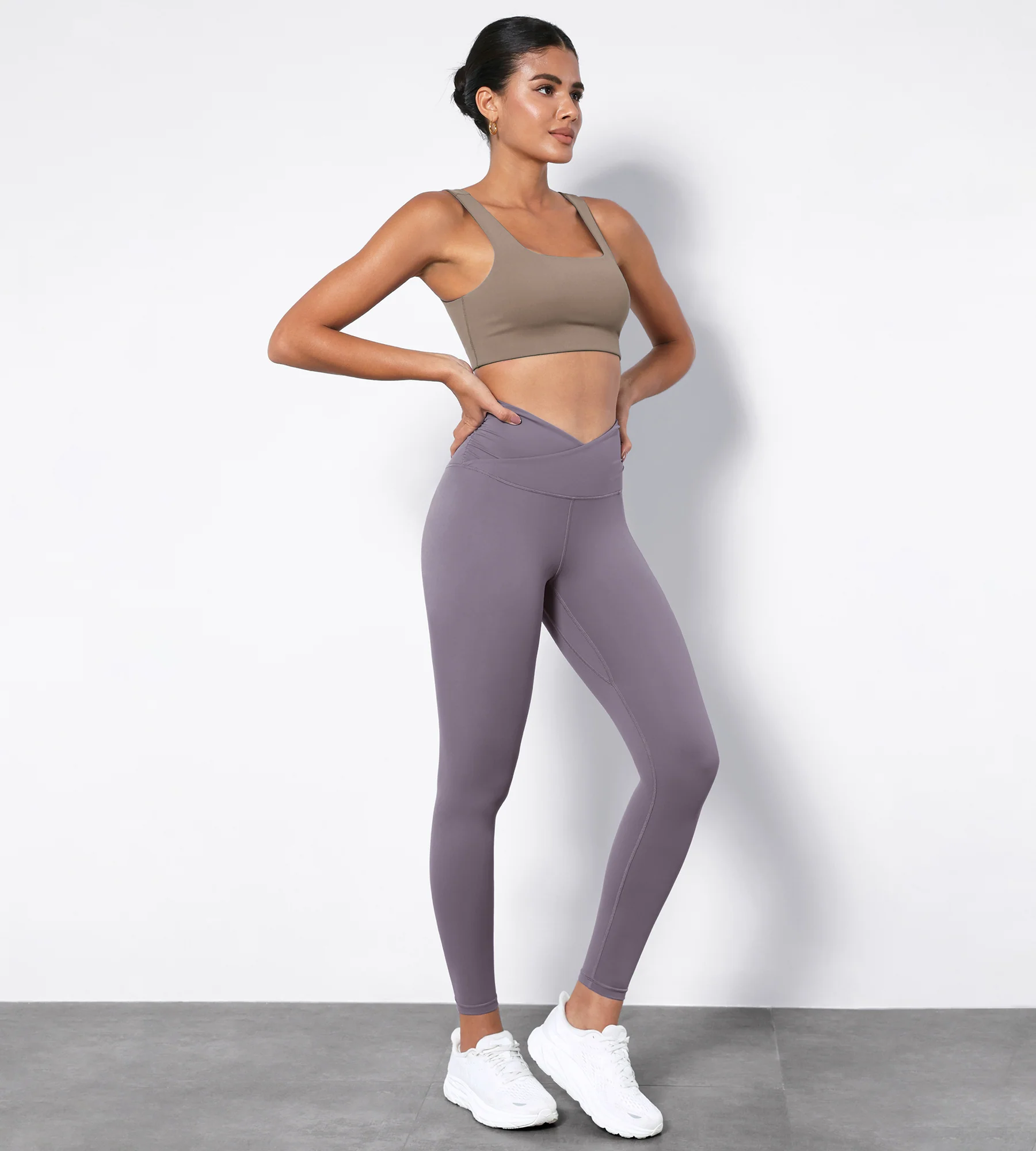 25" Cross Waist Running Leggings - Image 50