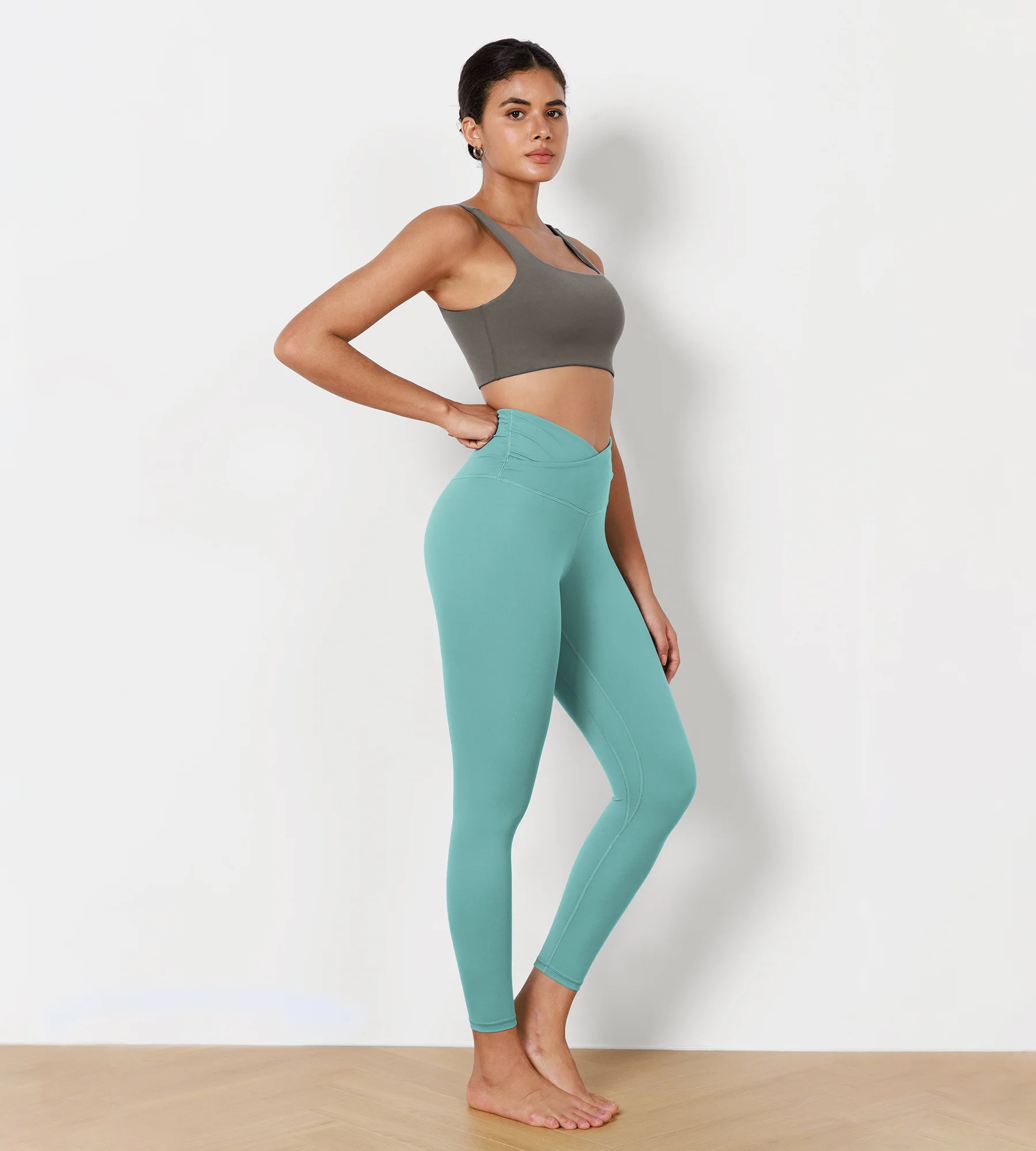 25" Cross Waist Running Leggings - Image 63