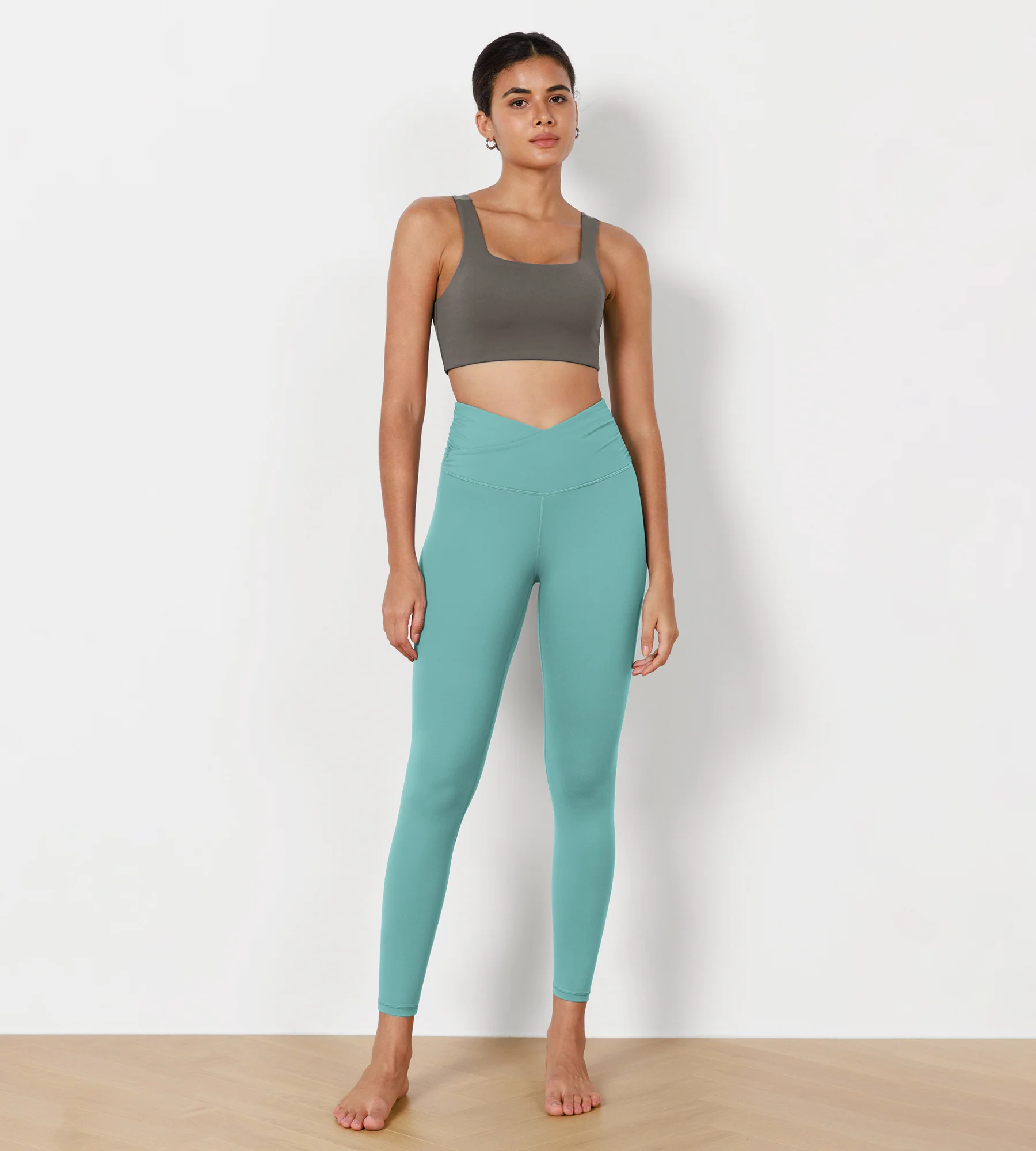 25" Cross Waist Running Leggings - Image 64